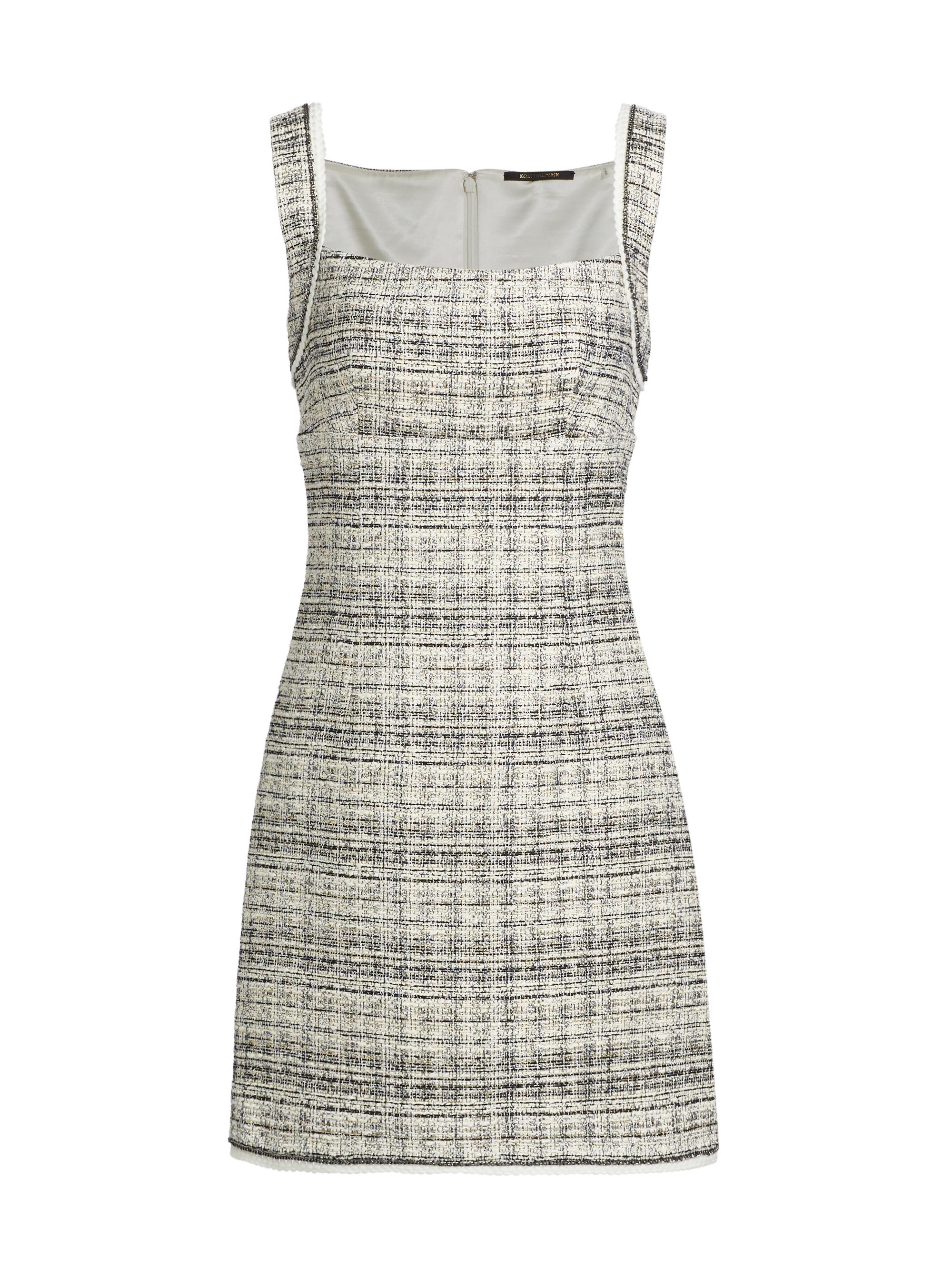 Hallie Metallic Tweed Sleeveless Minidress