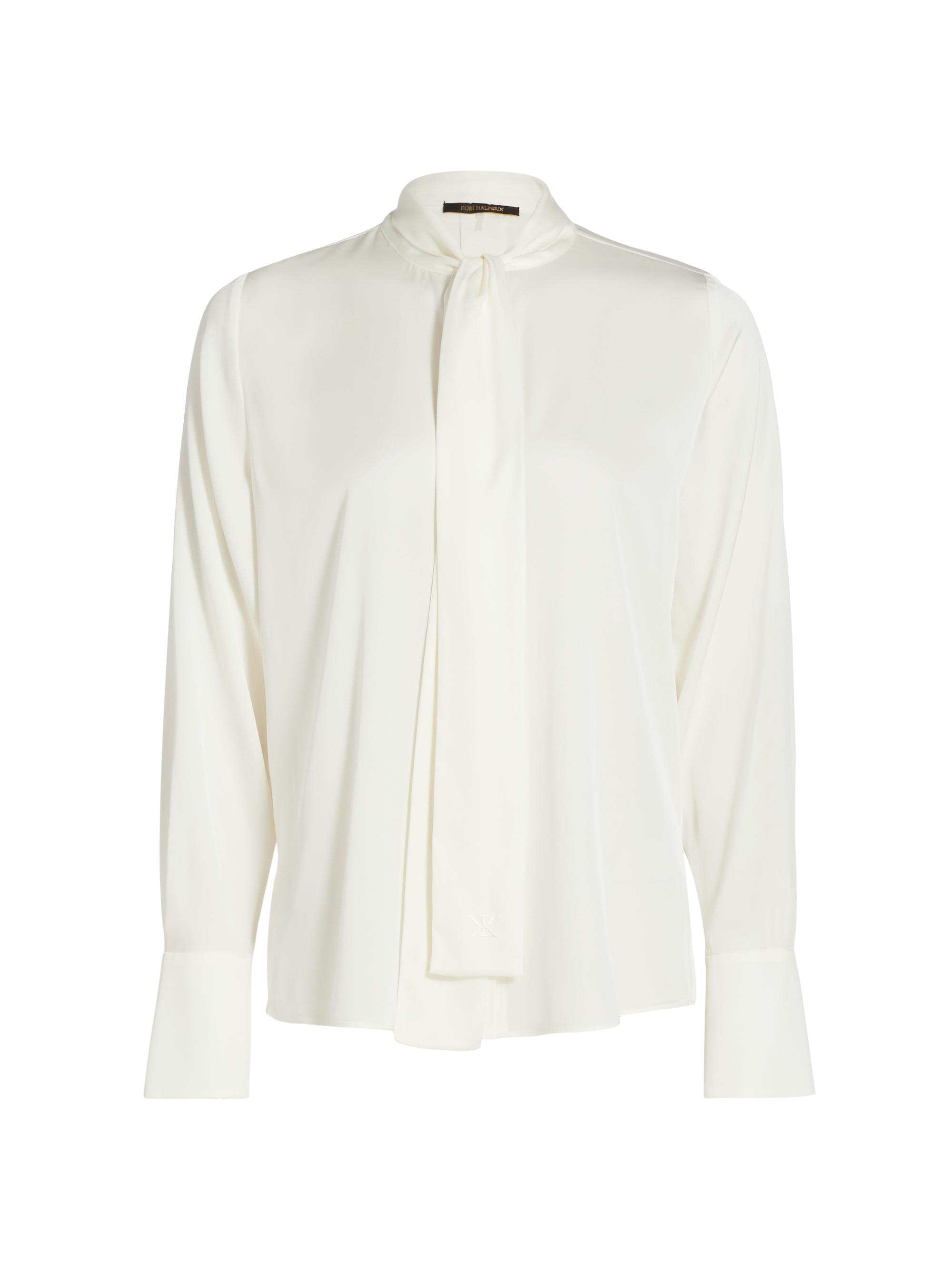 Kobi Halperin Women's Leni Stretch Silk Tieneck Blouse -