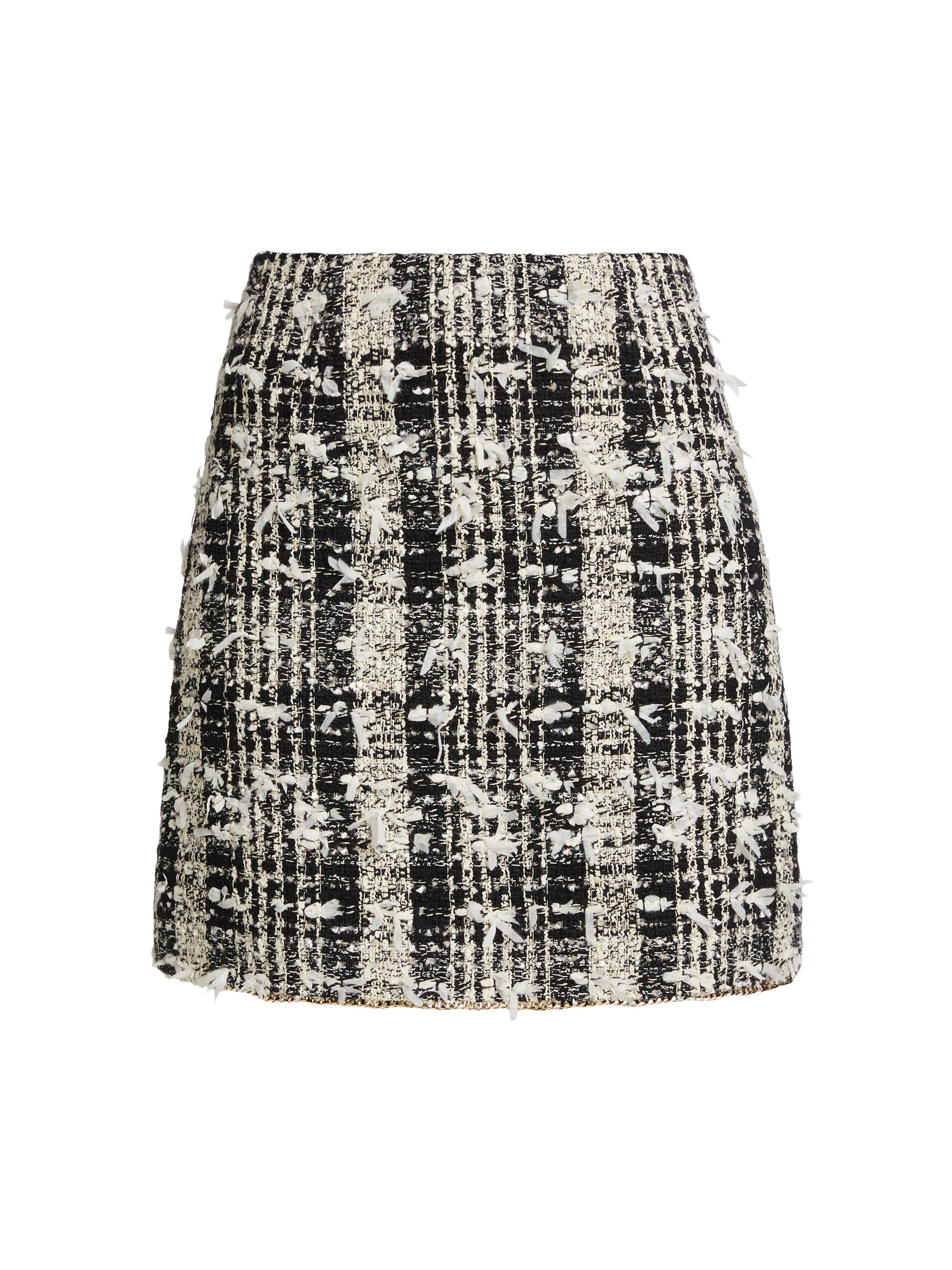 Kobi Halperin Women's Dune Plaid Tweed Miniskirt - Black
