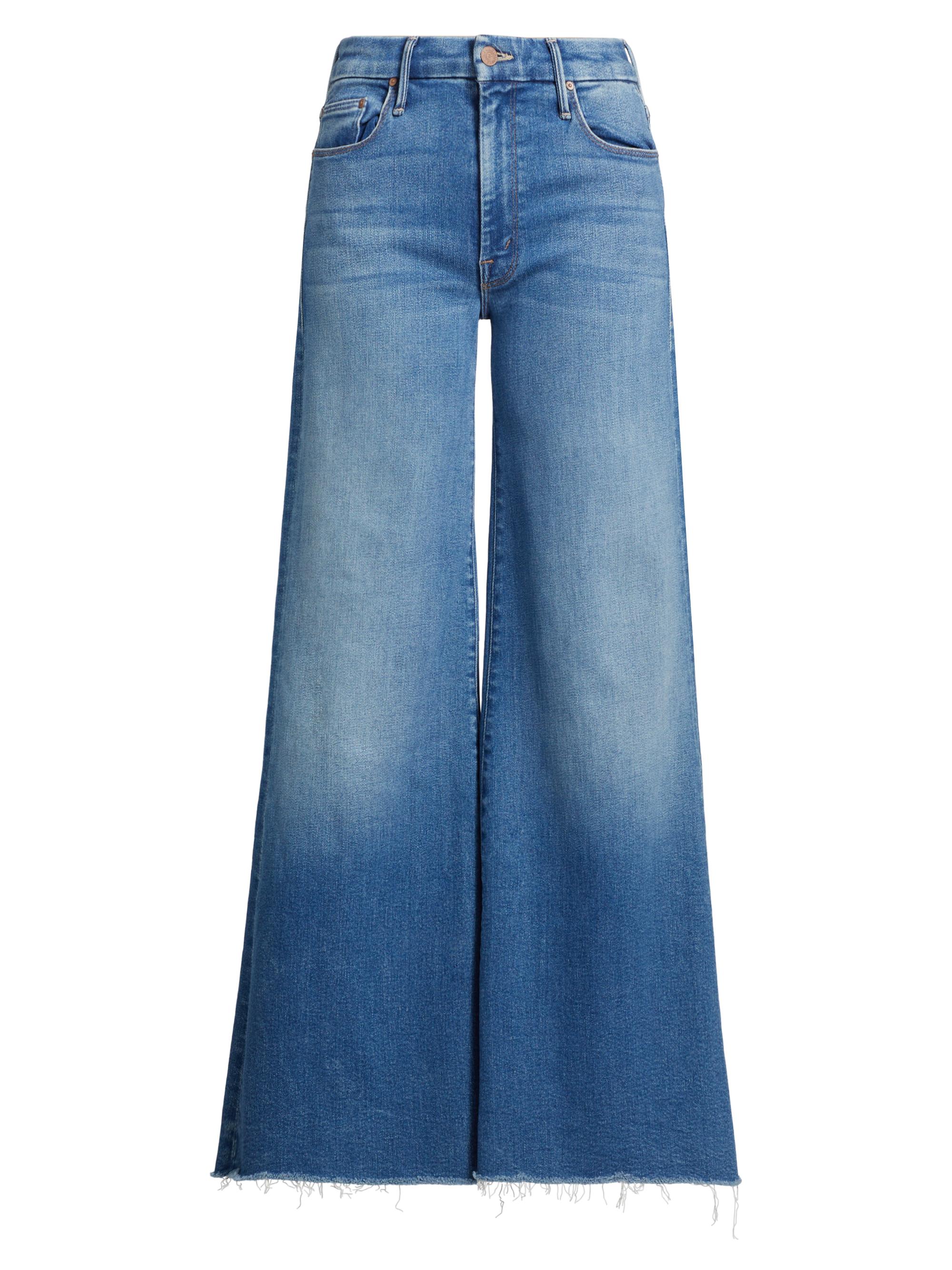 Mother Women's The Roller Fray Wide-Leg Jeans - Work Hard Play Hard