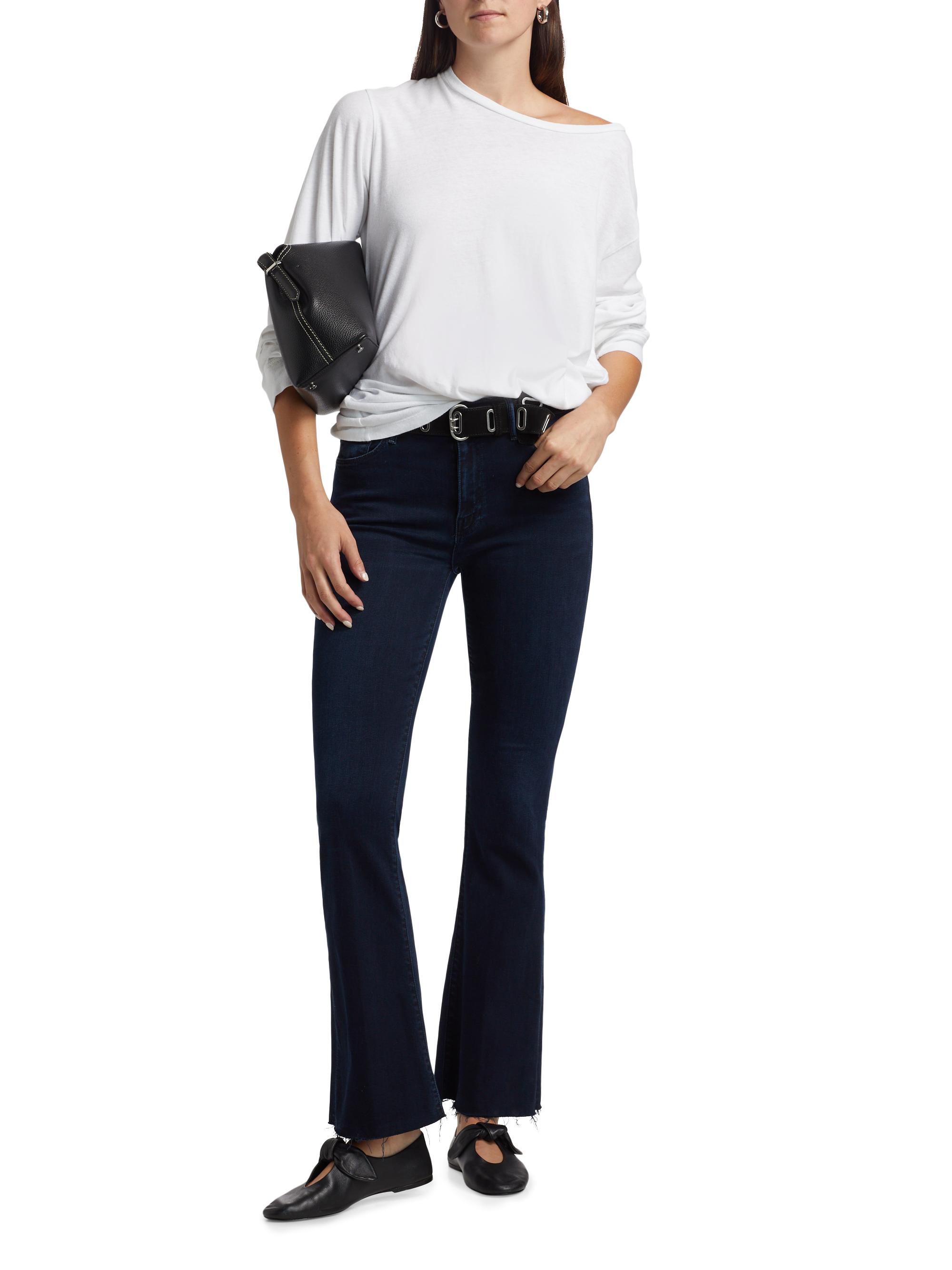 Mother The Weekender Fray Slim Straight Jeans Saks Fifth Avenue