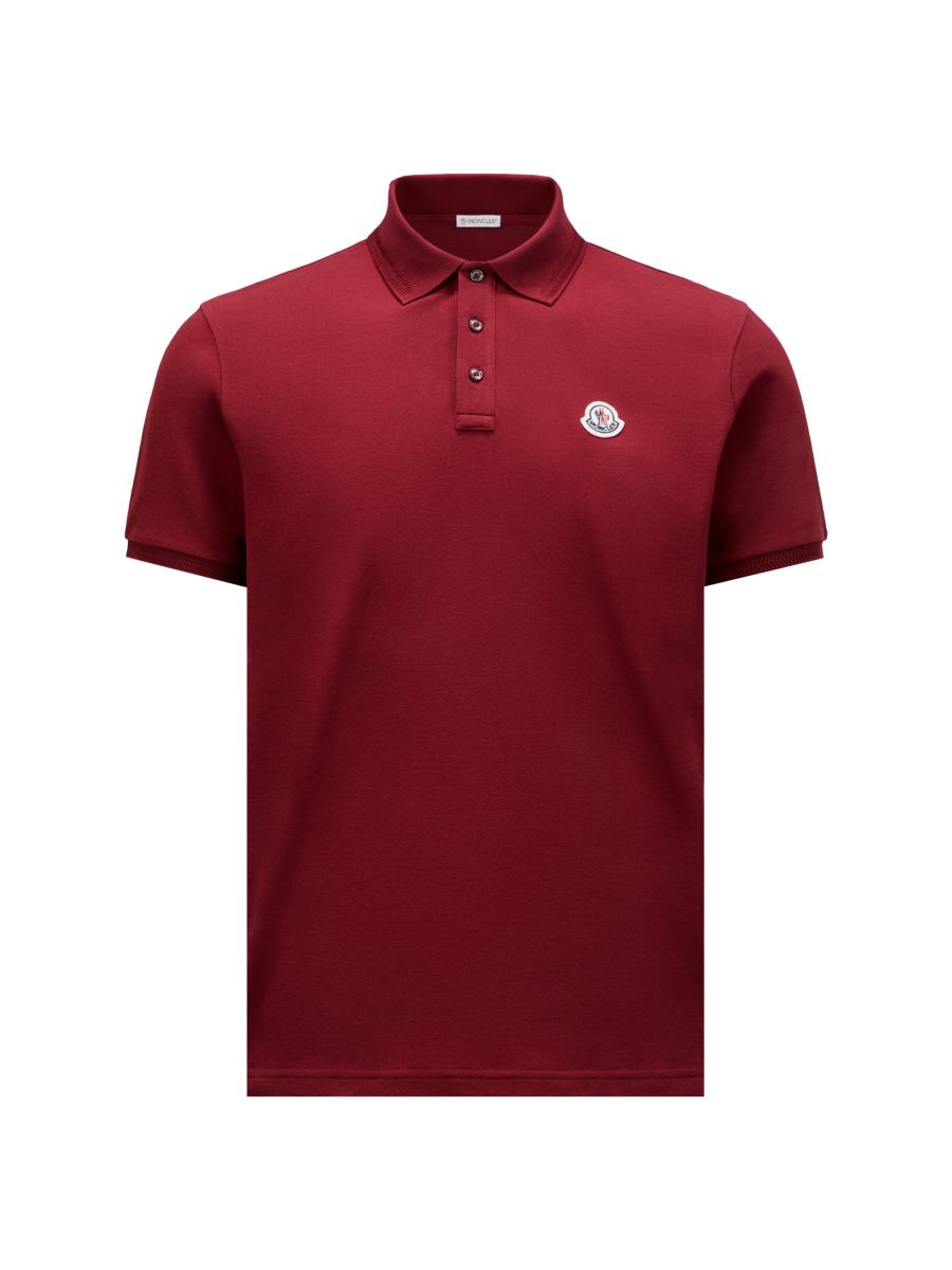 送関込★Moncler ヘビパッチ Cotton Piquet Polo Shirt Moncler Short Sleeve Logo Patch Cotton Pique Polo Shirt