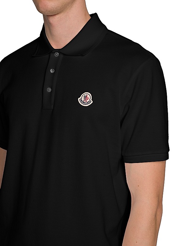 Shop Moncler Short Sleeve Logo Patch Cotton Pique Polo Shirt Shop Moncler Short Sleeve Logo Patch Cotton Pique Polo Shirt