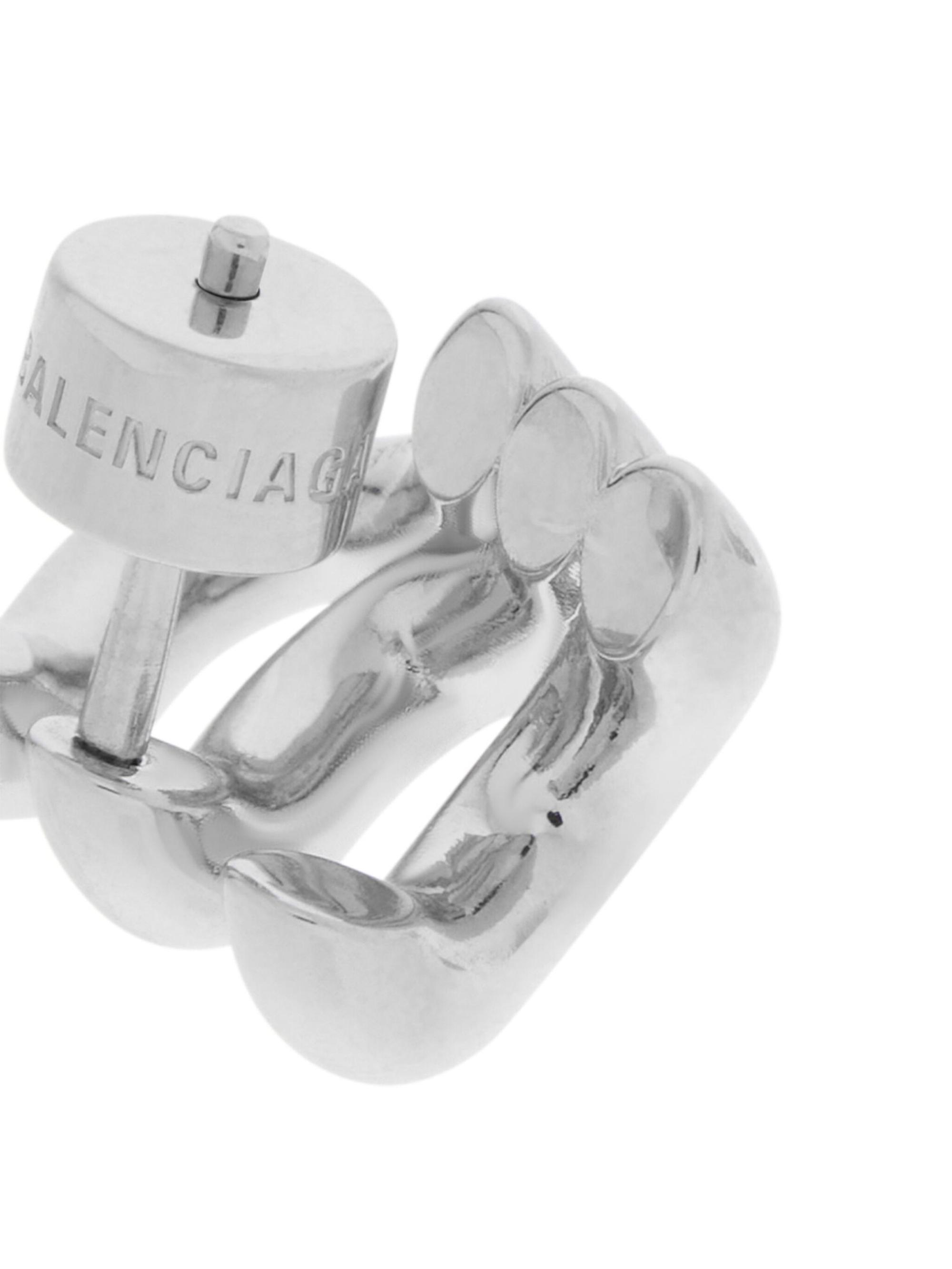 BALENCIAGA silver loop trio ピアス Balenciaga Loop Trio Earrings | Saks Fifth Avenue