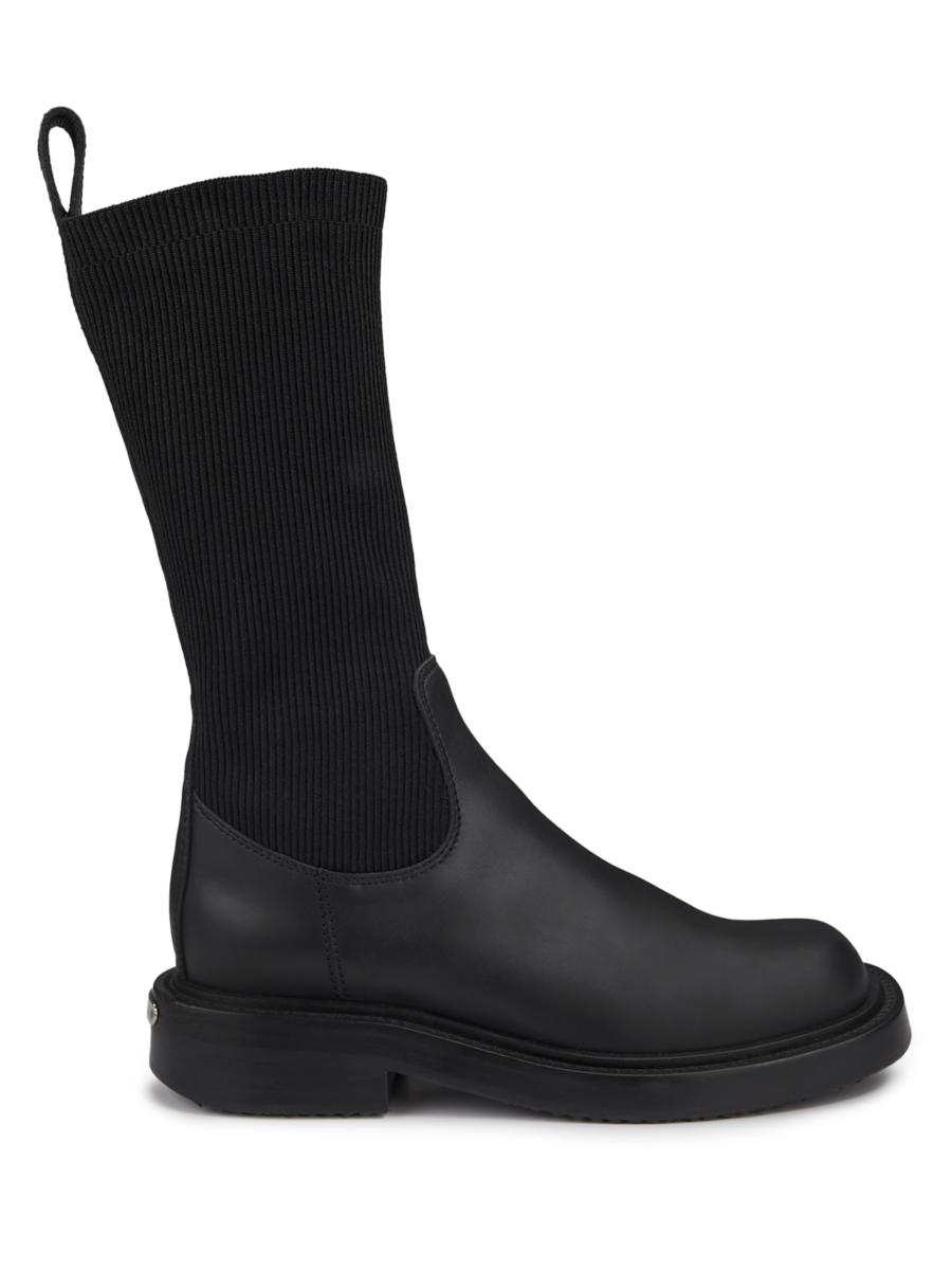 Alexander Wang ☆ブラック Boot-Leg トラウザーズ Throttle Ankle Boot in Calf Leather in BLACK | alexanderwang®