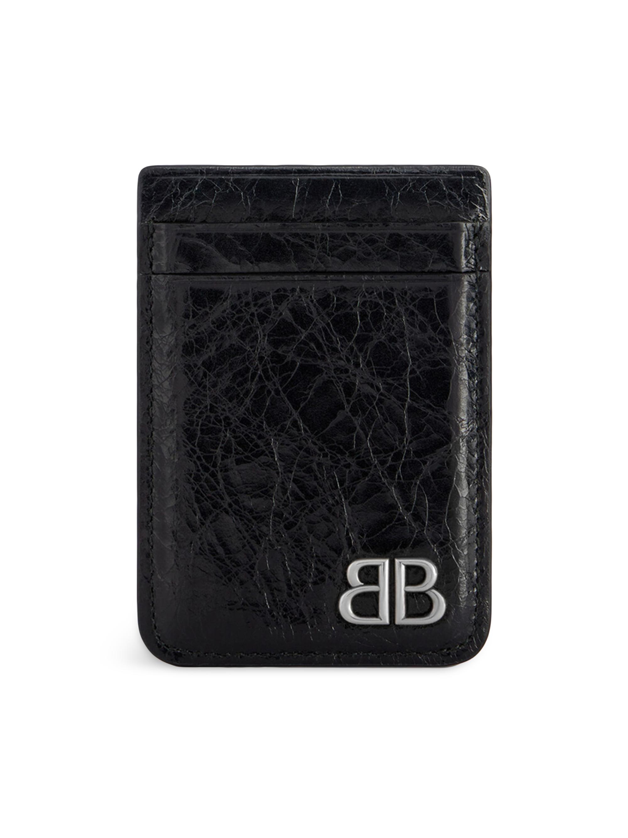 Balenciaga Men's Monaco Magnet Card Holder - Black