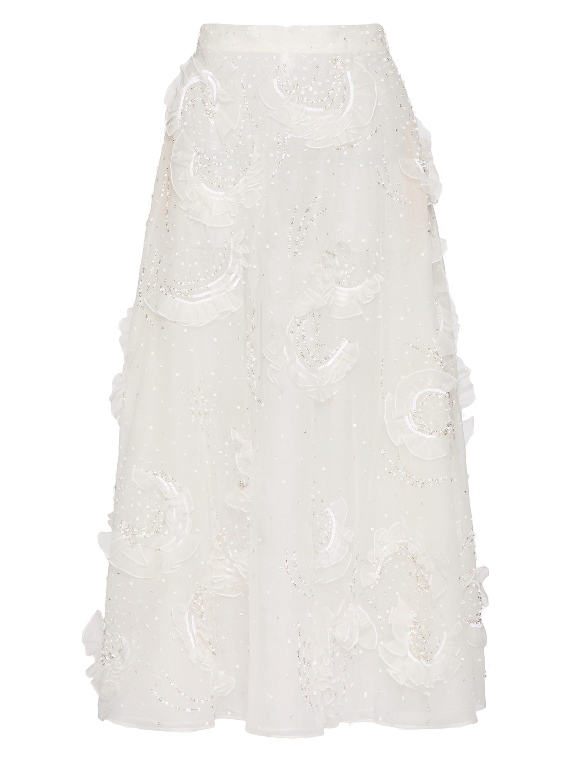 Valentino Garavani Women's Midi Skirt in Embroidered Organza -