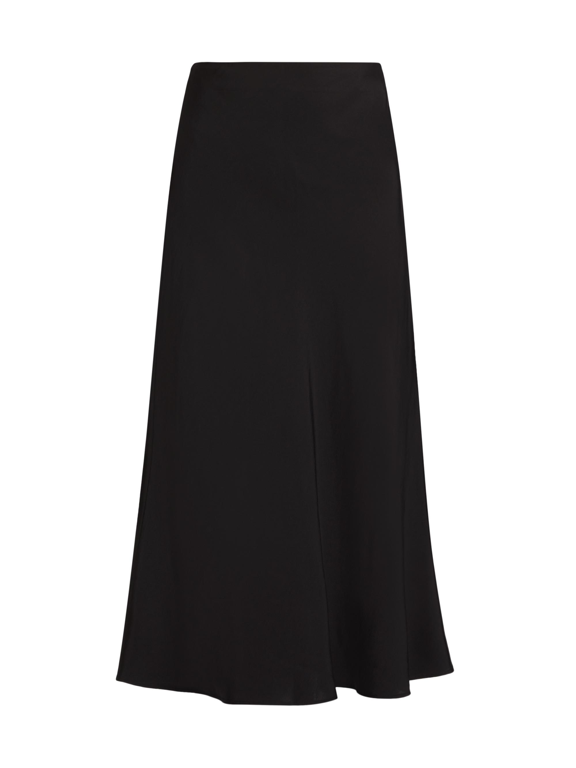 Co Women's A-Line Slip Midi-Skirt - Black