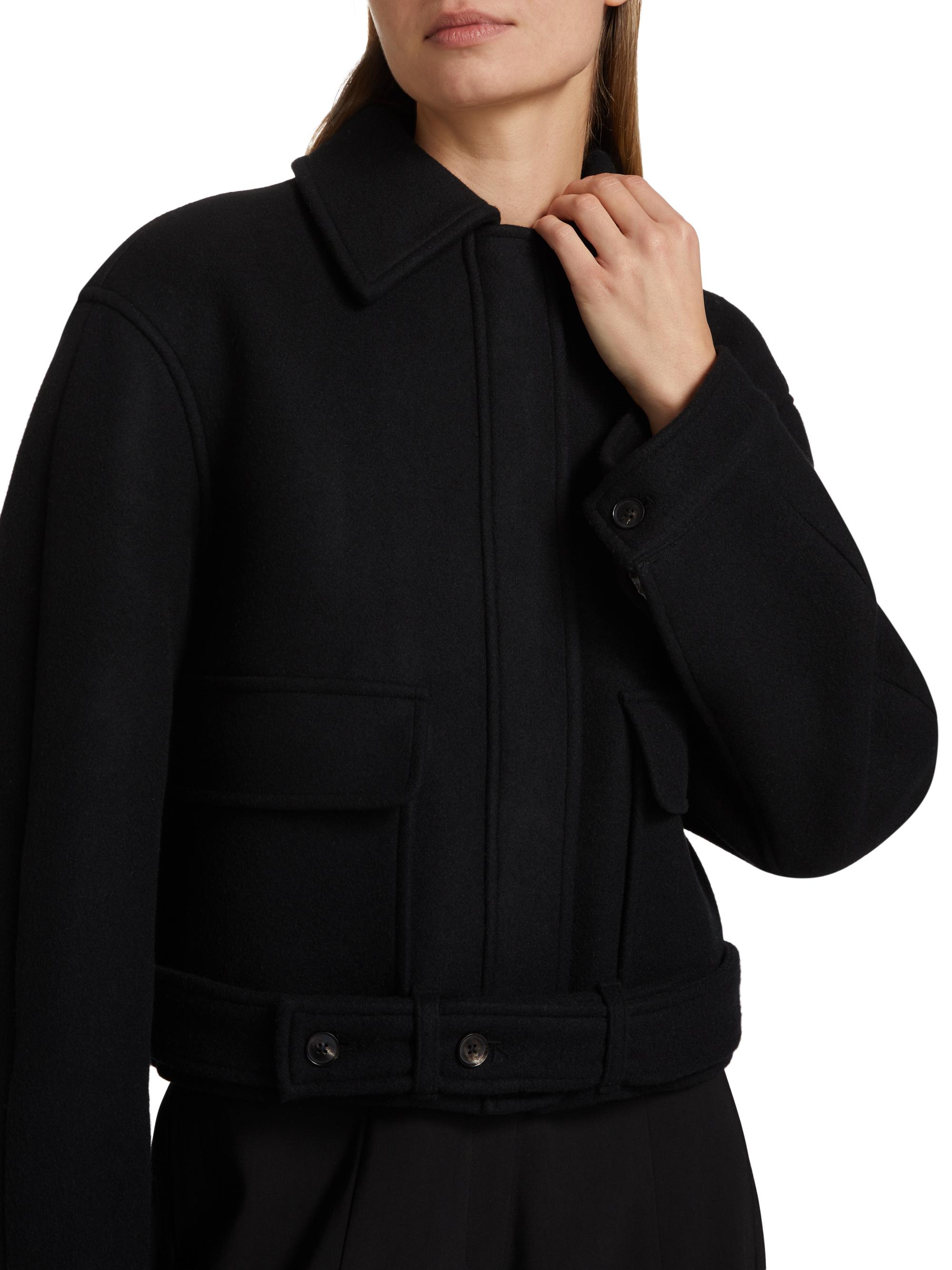 Co Virgin Wool Crop Jacket | Saks Fifth Avenue