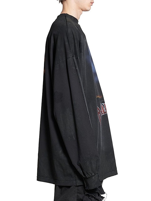 Shop Balenciaga Paris Moon Double Front Long Sleeve Shop Balenciaga Paris Moon Double Front Long Sleeve