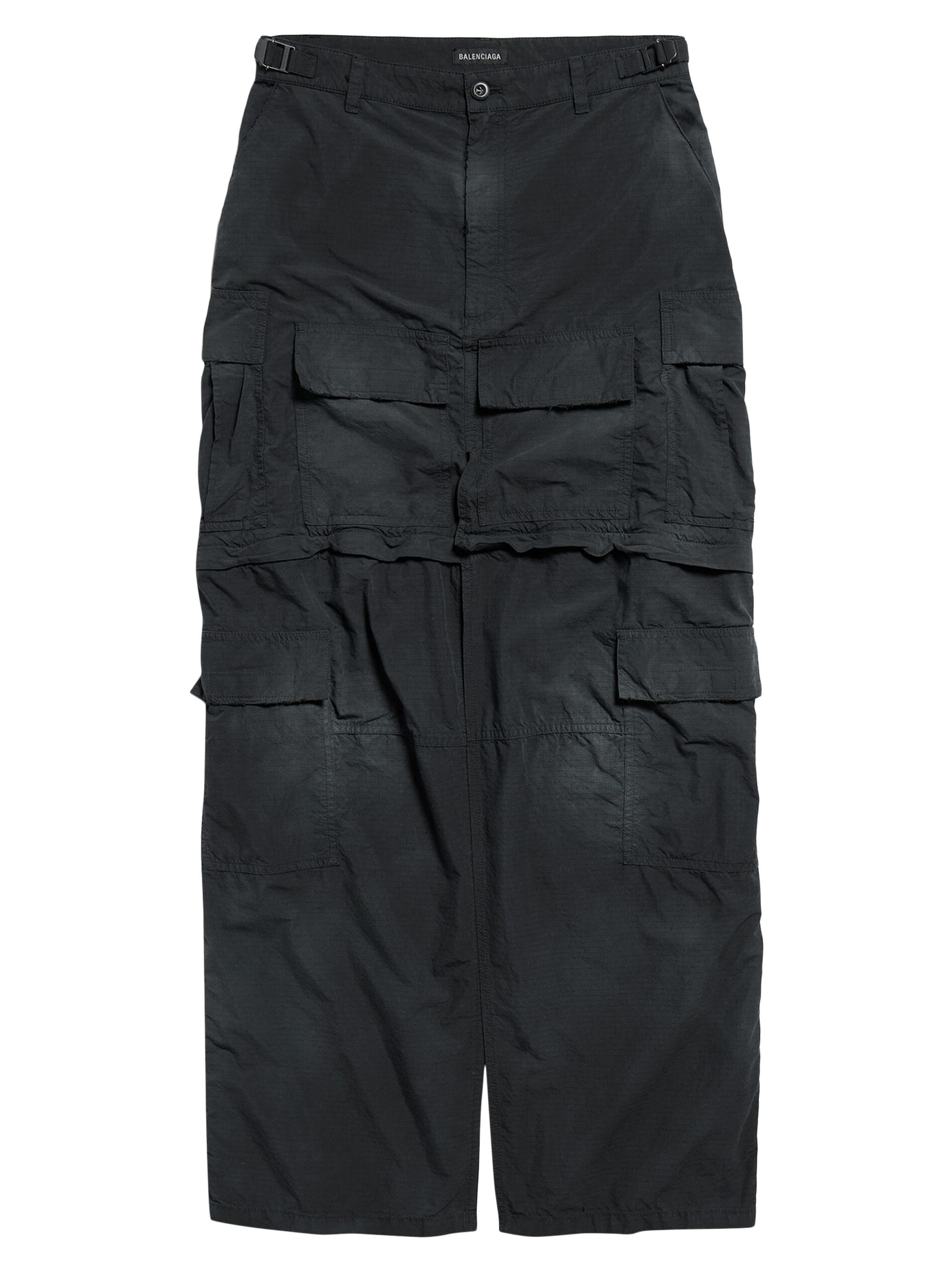 Balenciaga Women's Cargo Maxi Skirt - Black