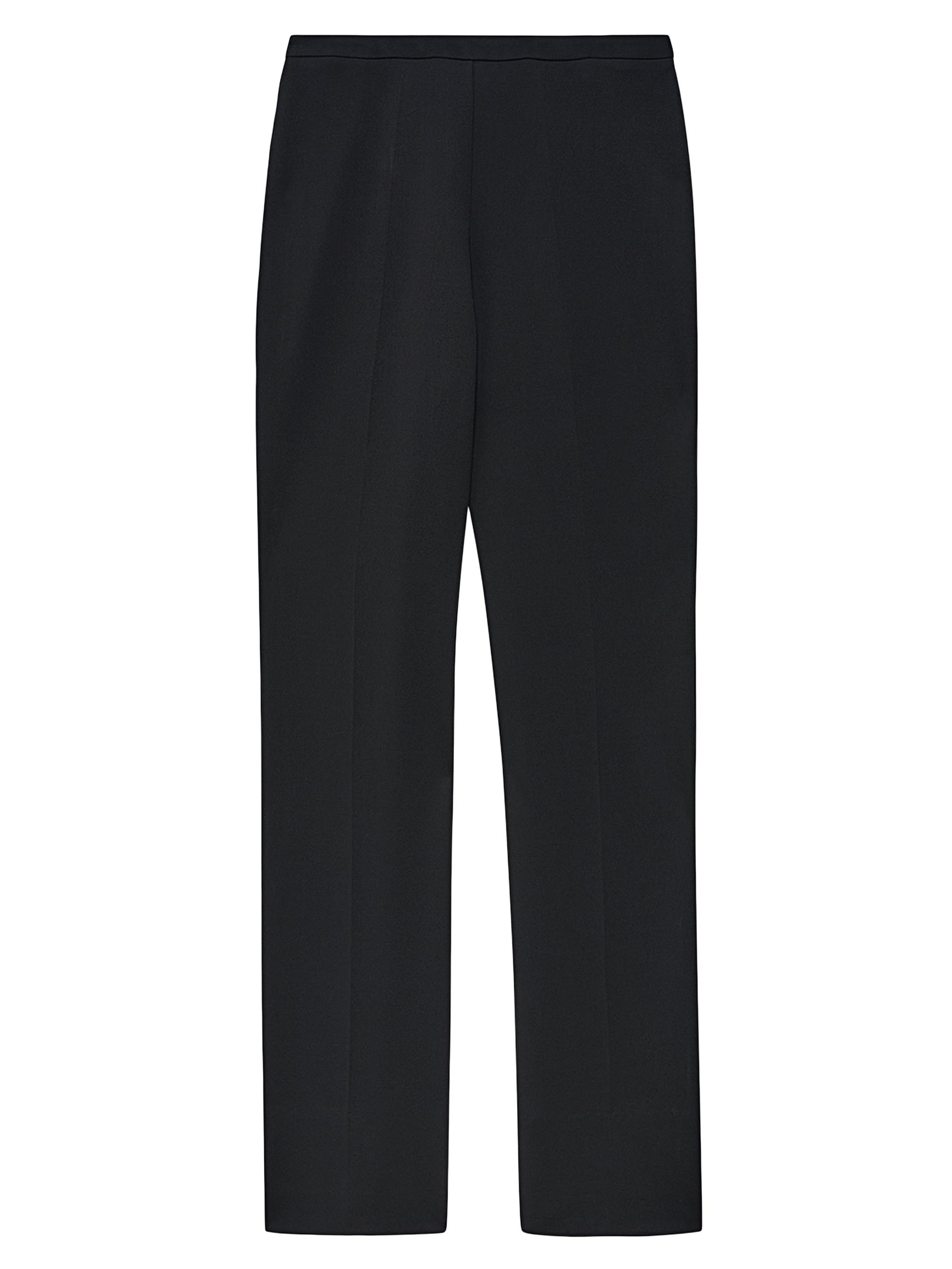 Another Tomorrow Women's Bonded Jersey Straight-Leg Pants - Black