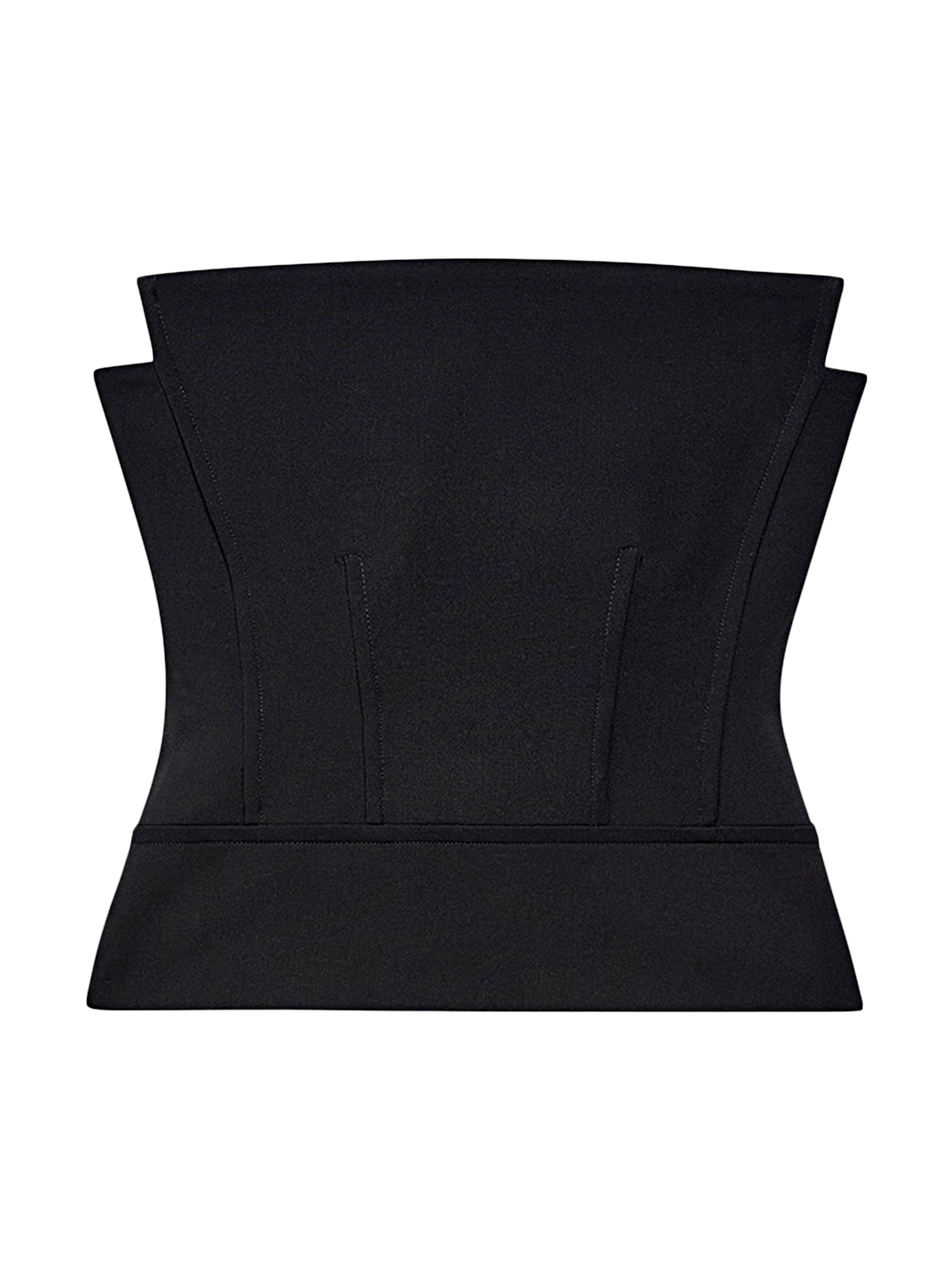 Another Tomorrow Women's Architectural Wool Bustier - Black