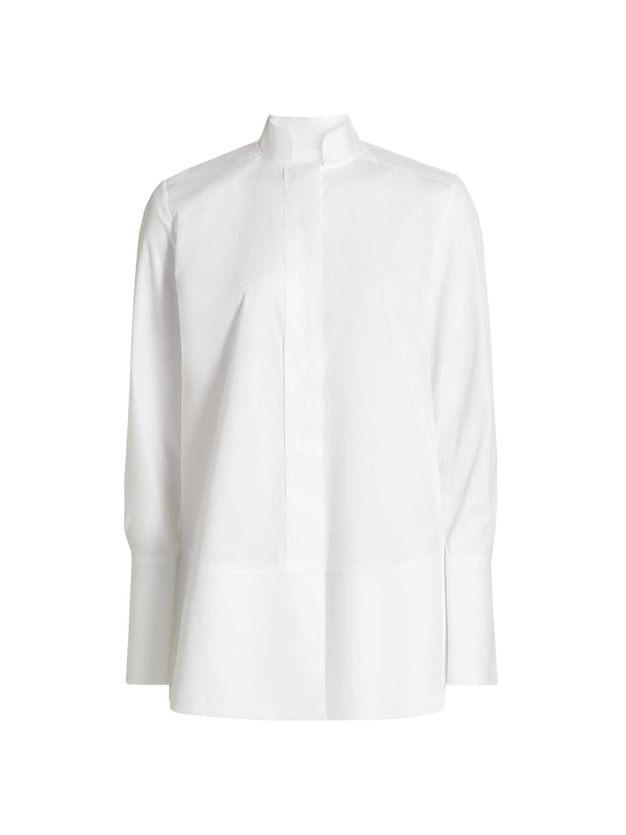 Liberowe Women's Nerhu Cotton Raw-Edge Shirt - White