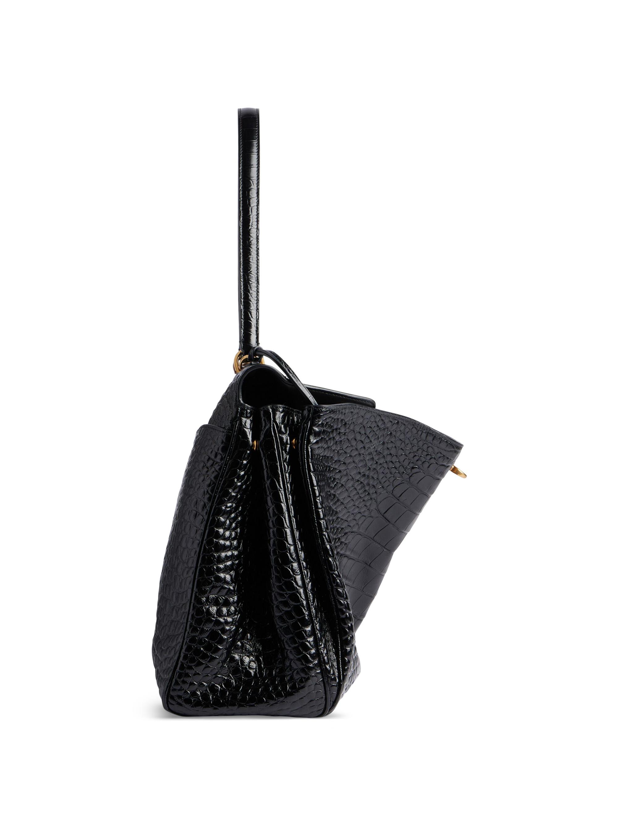 Balenciaga Rodeo Large Handbag Crocodile Embossed | Saks Fifth Avenue