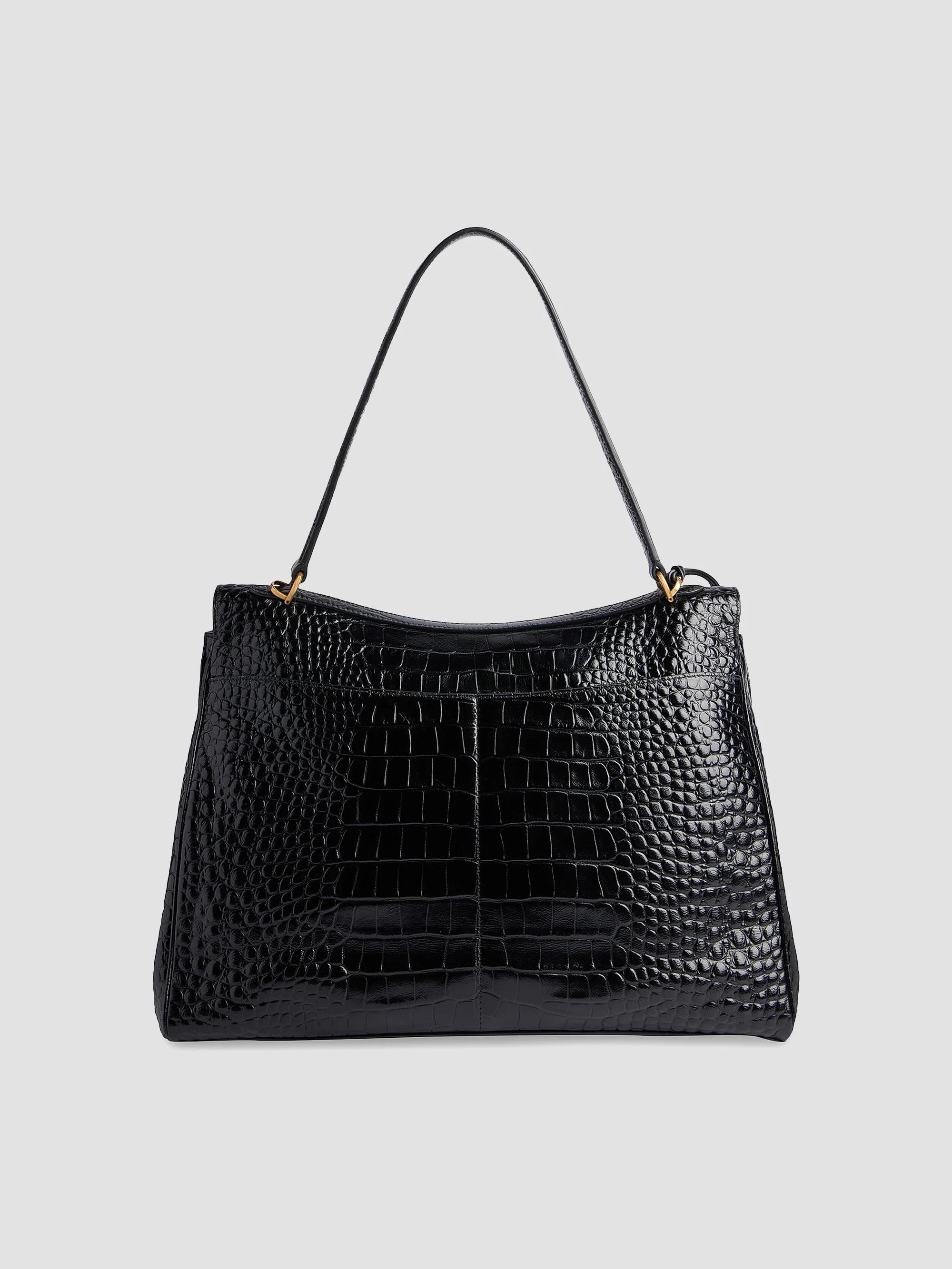 Balenciaga Rodeo Large Handbag Crocodile Embossed | Saks Fifth Avenue