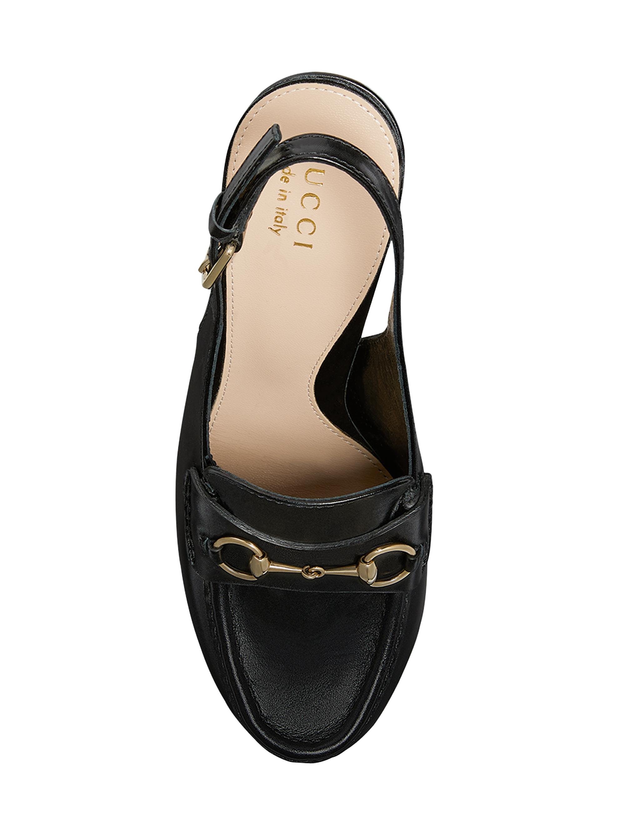 Gucci Horsebit Loafer 145MM Platform Slingback Pumps | Saks Fifth