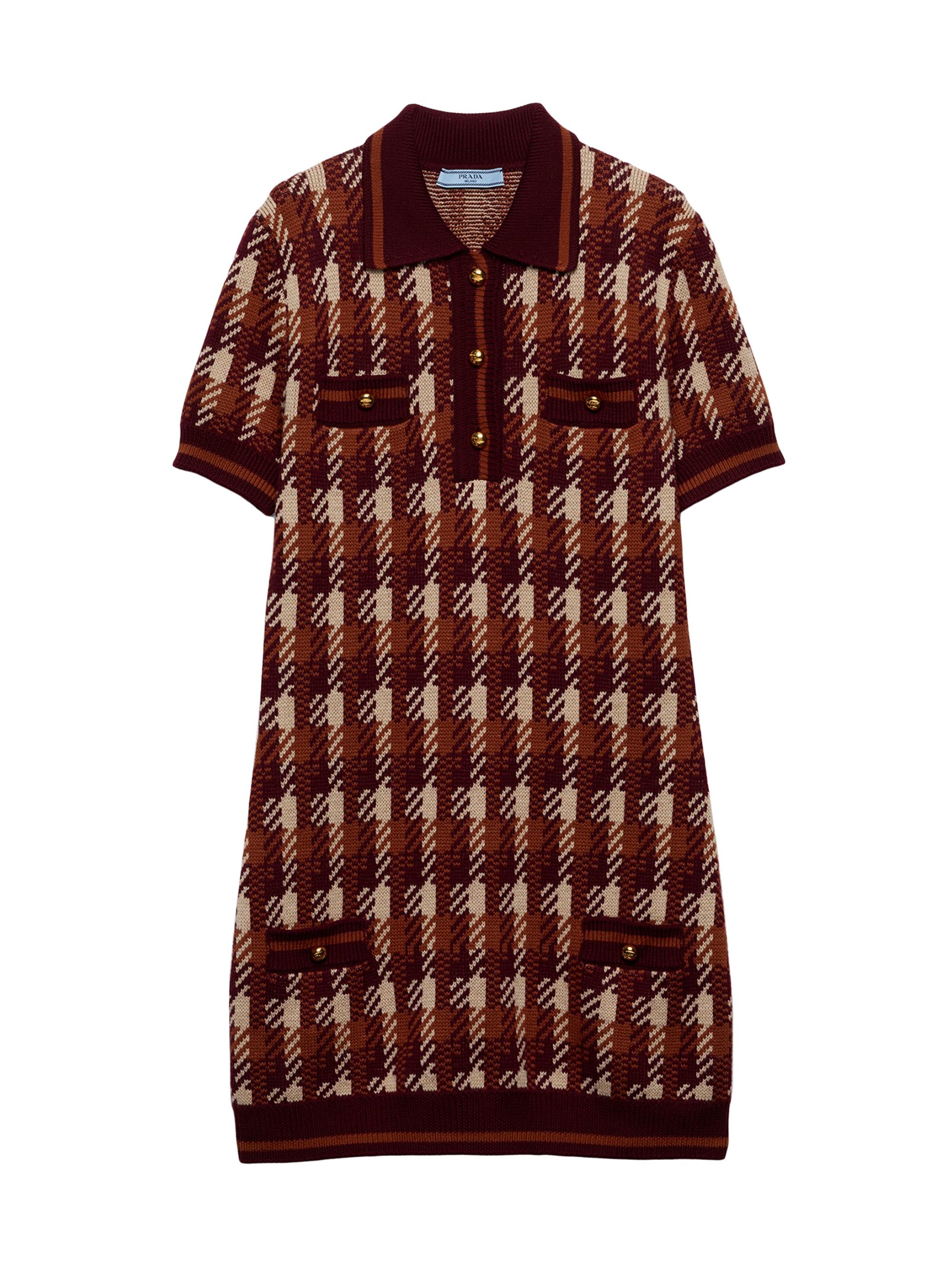 Prada Women's Wool Knit Mini Dress - Dark Red