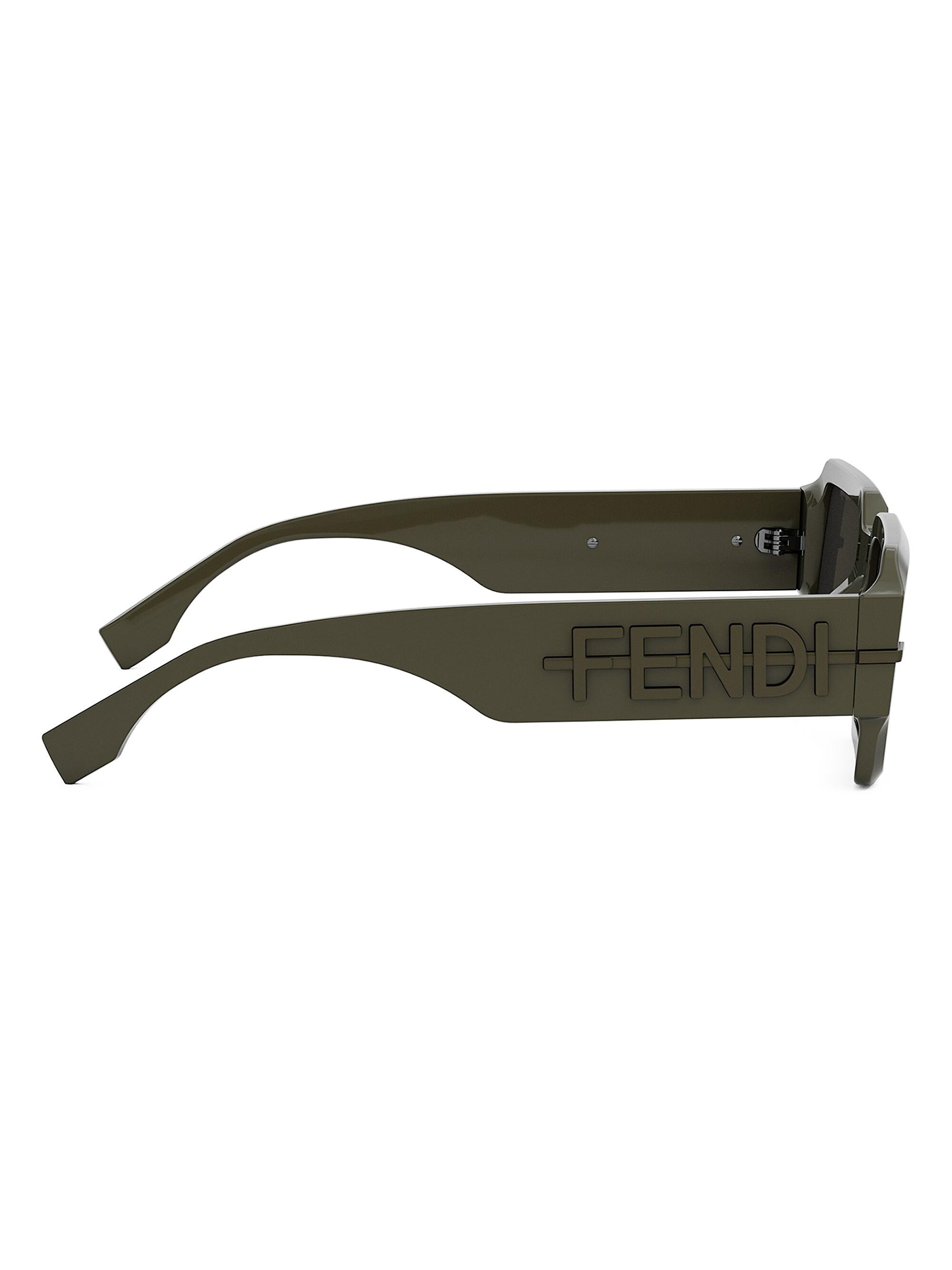 Fendi Fendigraphy 52MM Geometric Sunglasses | Saks Fifth Avenue
