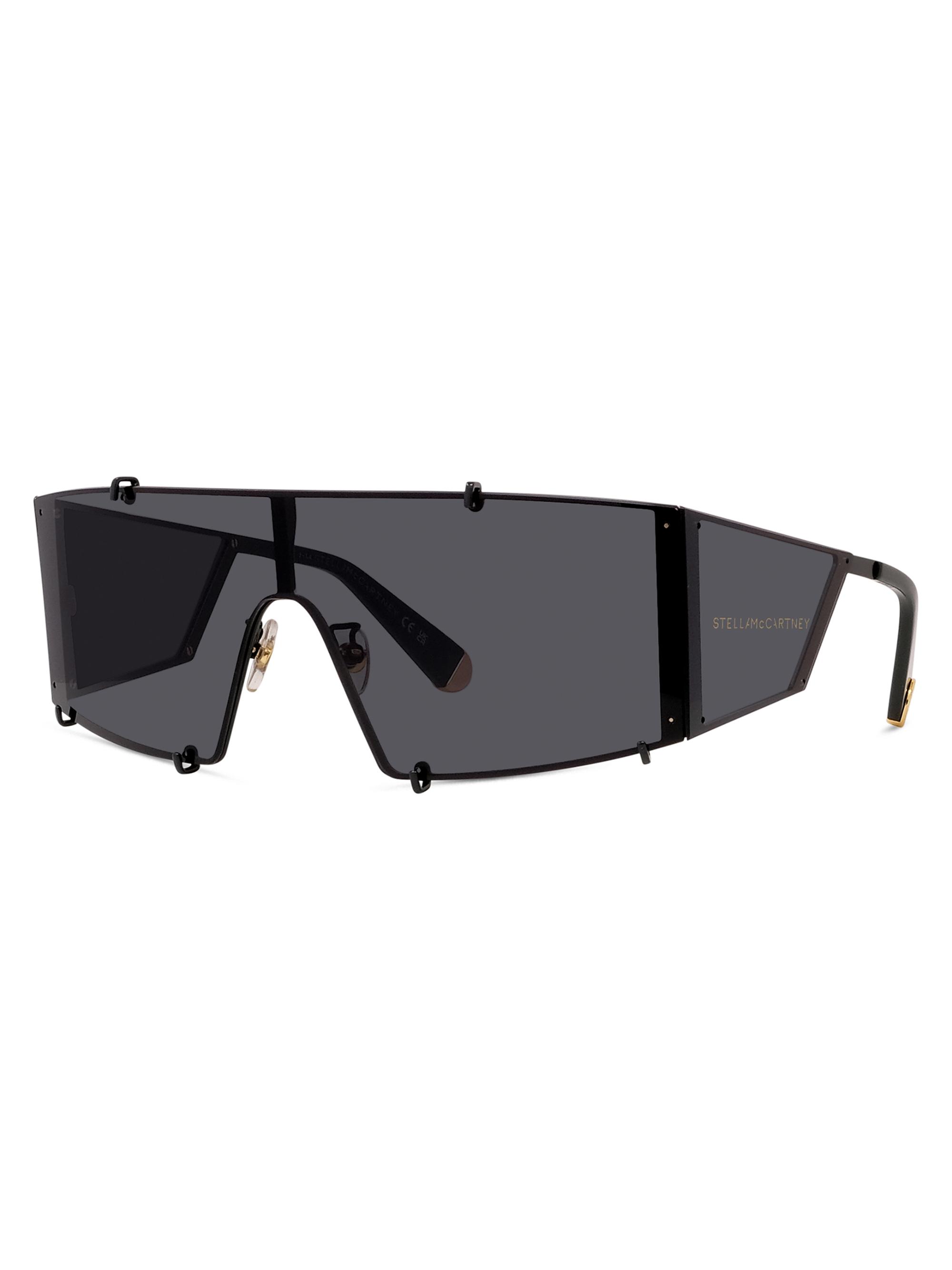 Stella McCartney Women's Show Rectangular Sunglasses - Dark Grey Black