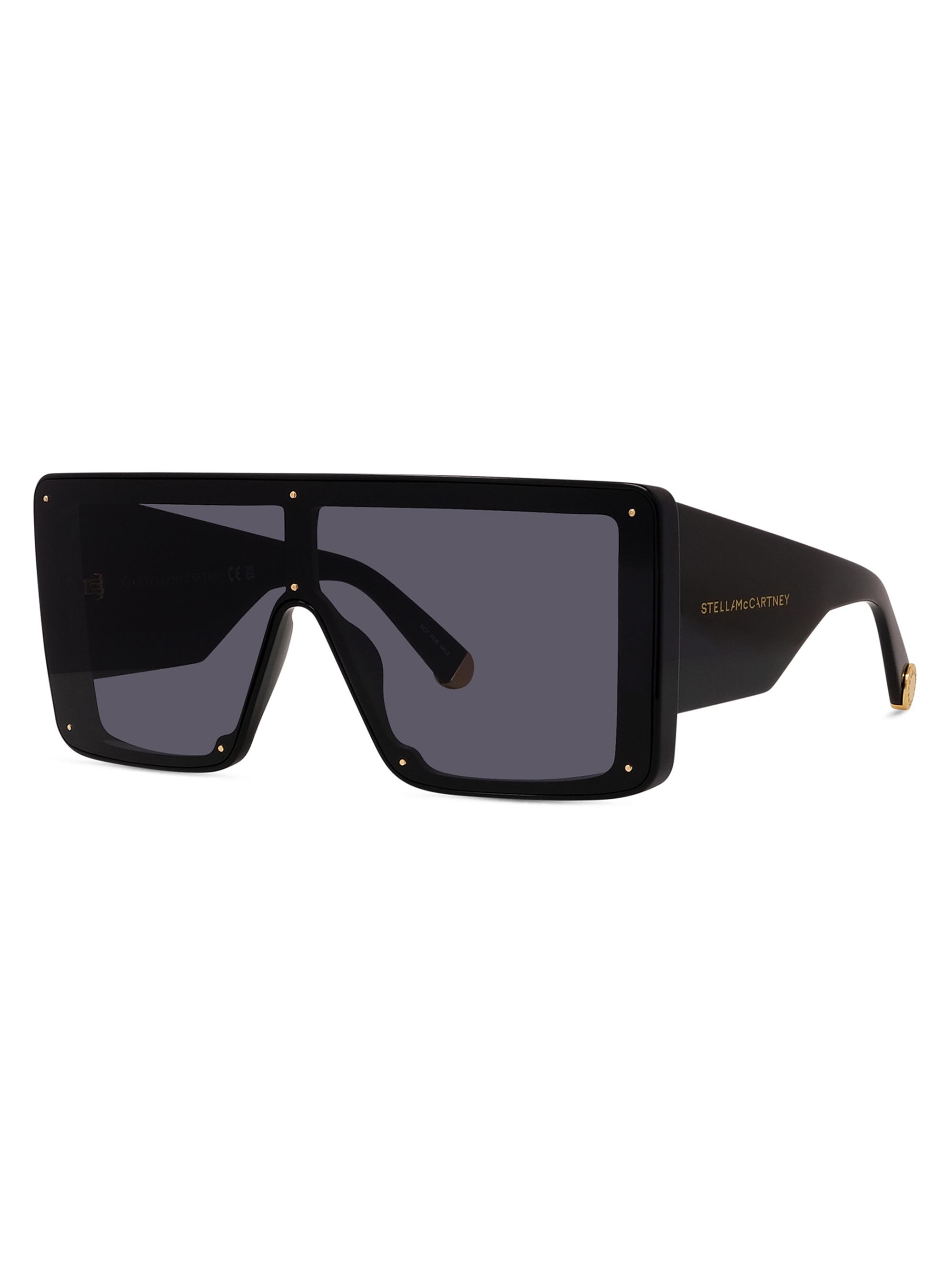 Stella McCartney Women's Show Rectangular Sunglasses - Dark Grey Black