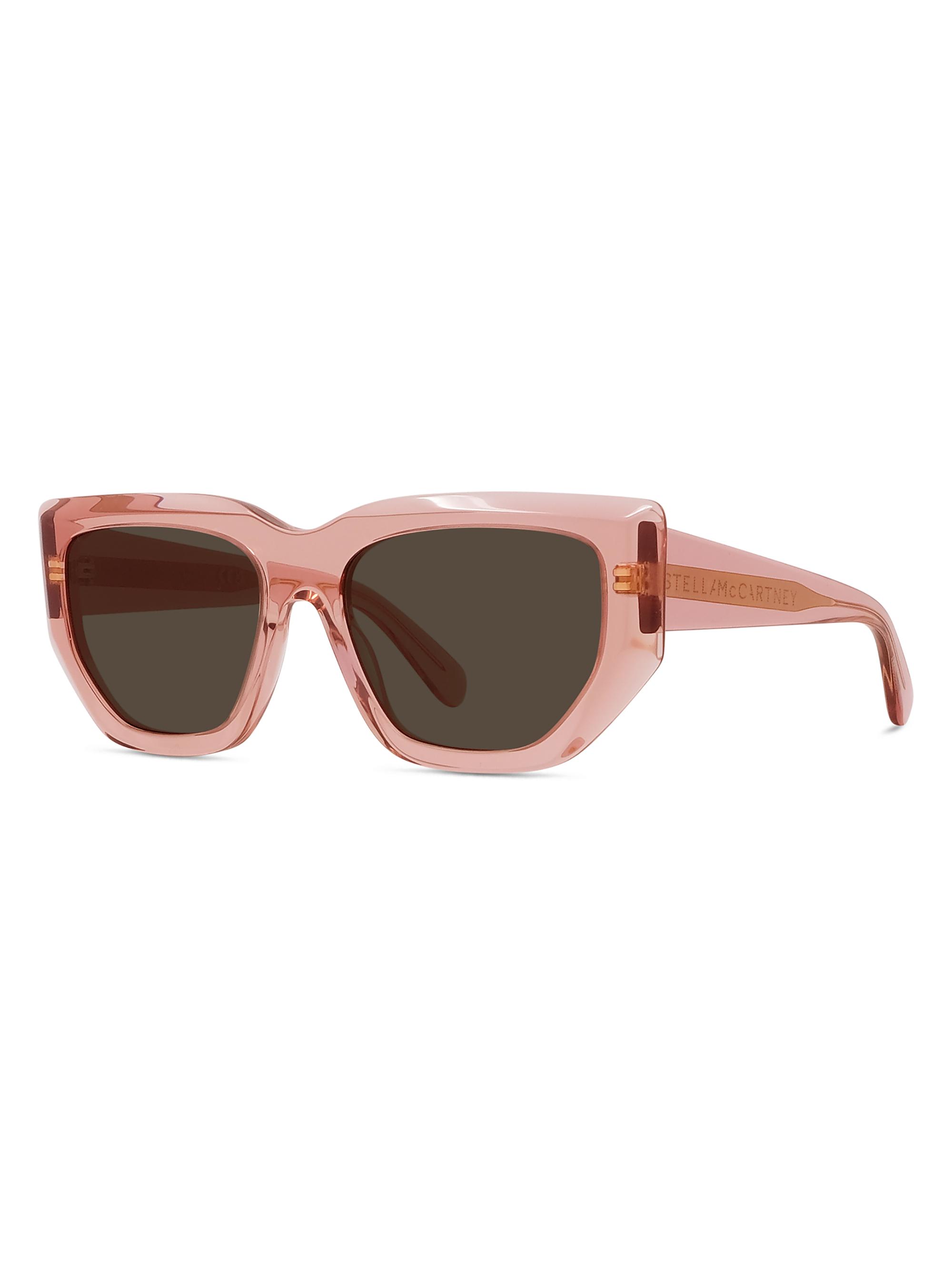 Stella McCartney Women's 2001 54MM Geometric Sunglasses - Brown Transparent Pink
