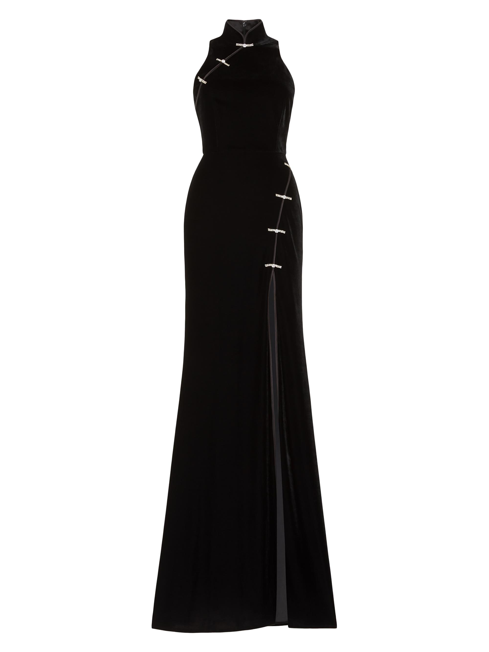 Sau Lee Women's Ariana Velvet Embellished Gown - Black