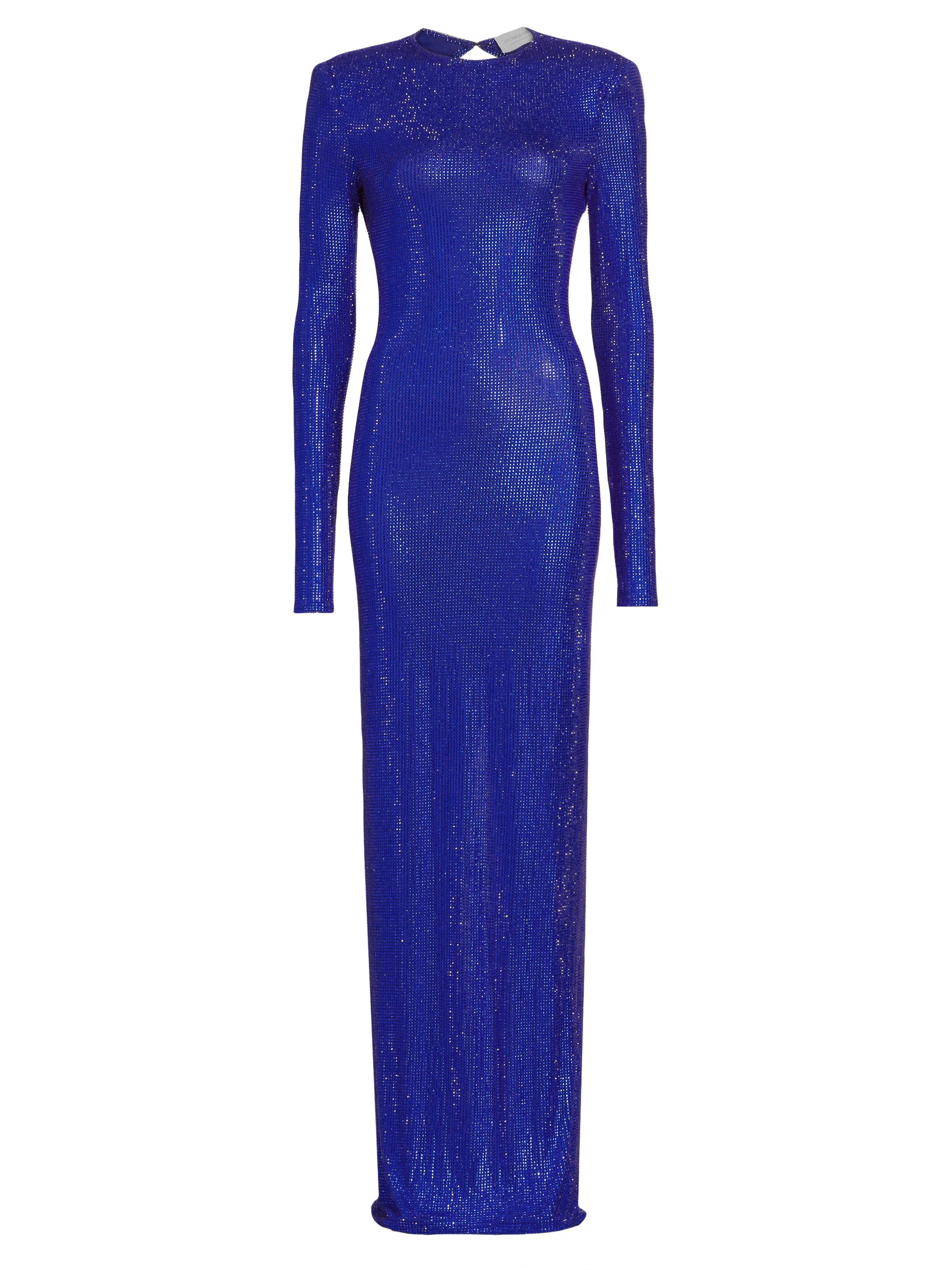 Bronx and Banco Zoe Metallic Long-Sleeve Gown | Saks Fifth Avenue