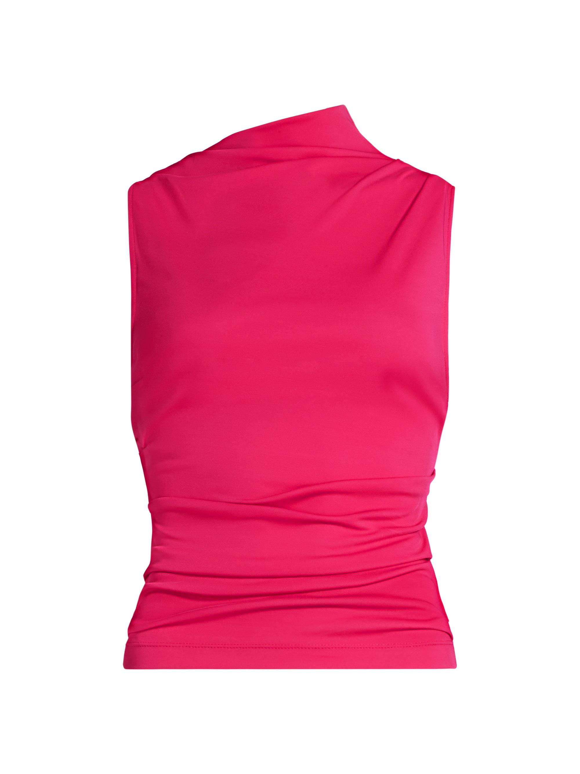 Moschino Jeans Women's Draped Jersey Sleeveless Top - Fucsia