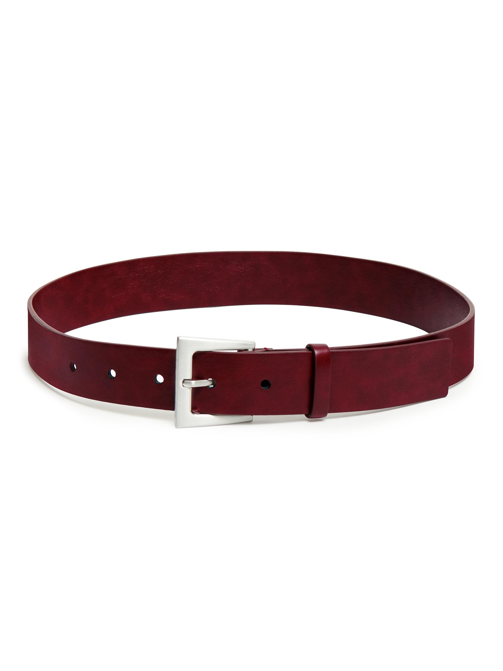 Apparis Women's Burke Faux-Leather Buckle Belt - Crimson