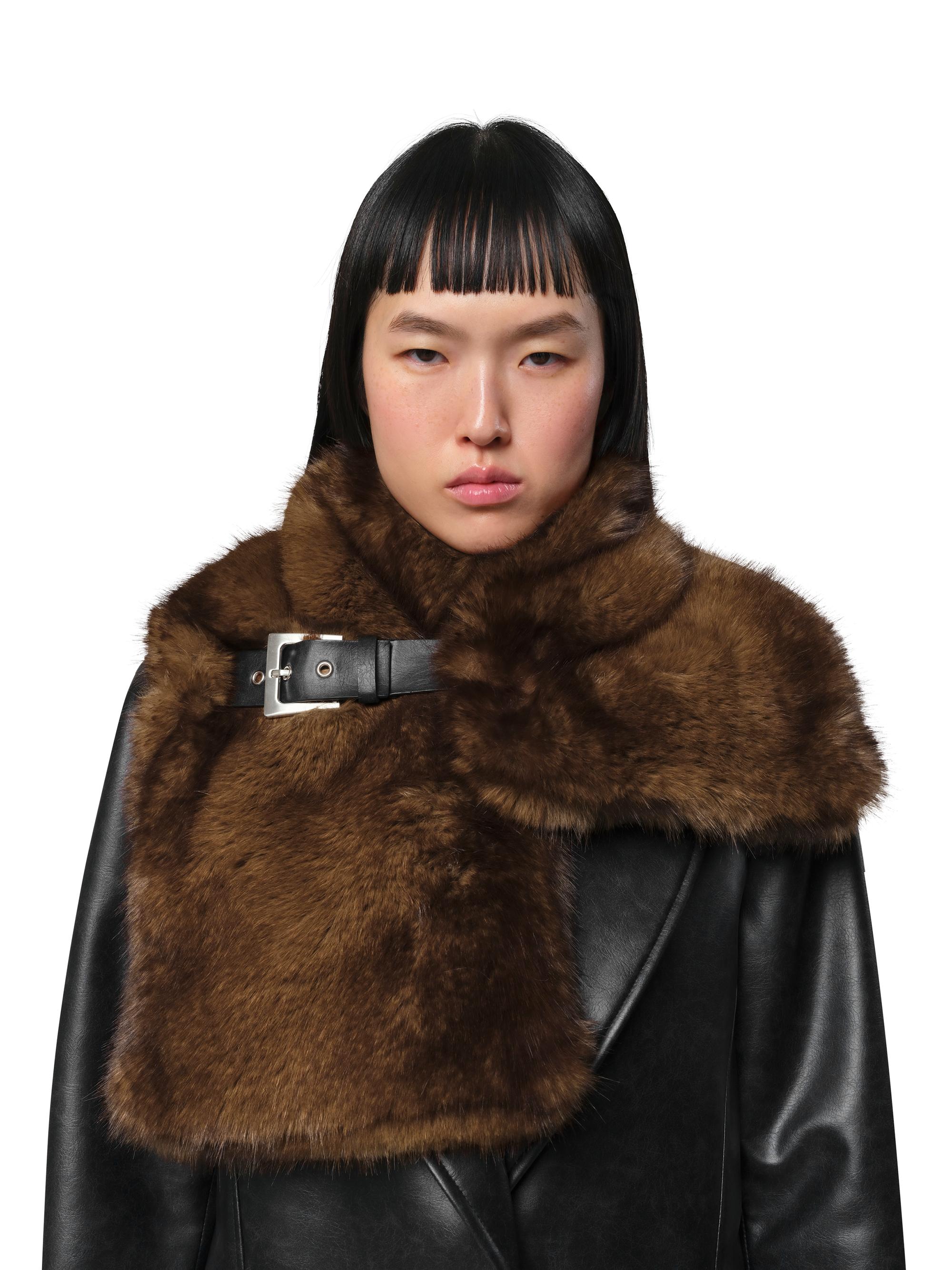 Apparis Rowen Faux-Mink Buckle Scarf | Saks Fifth Avenue display picture 2