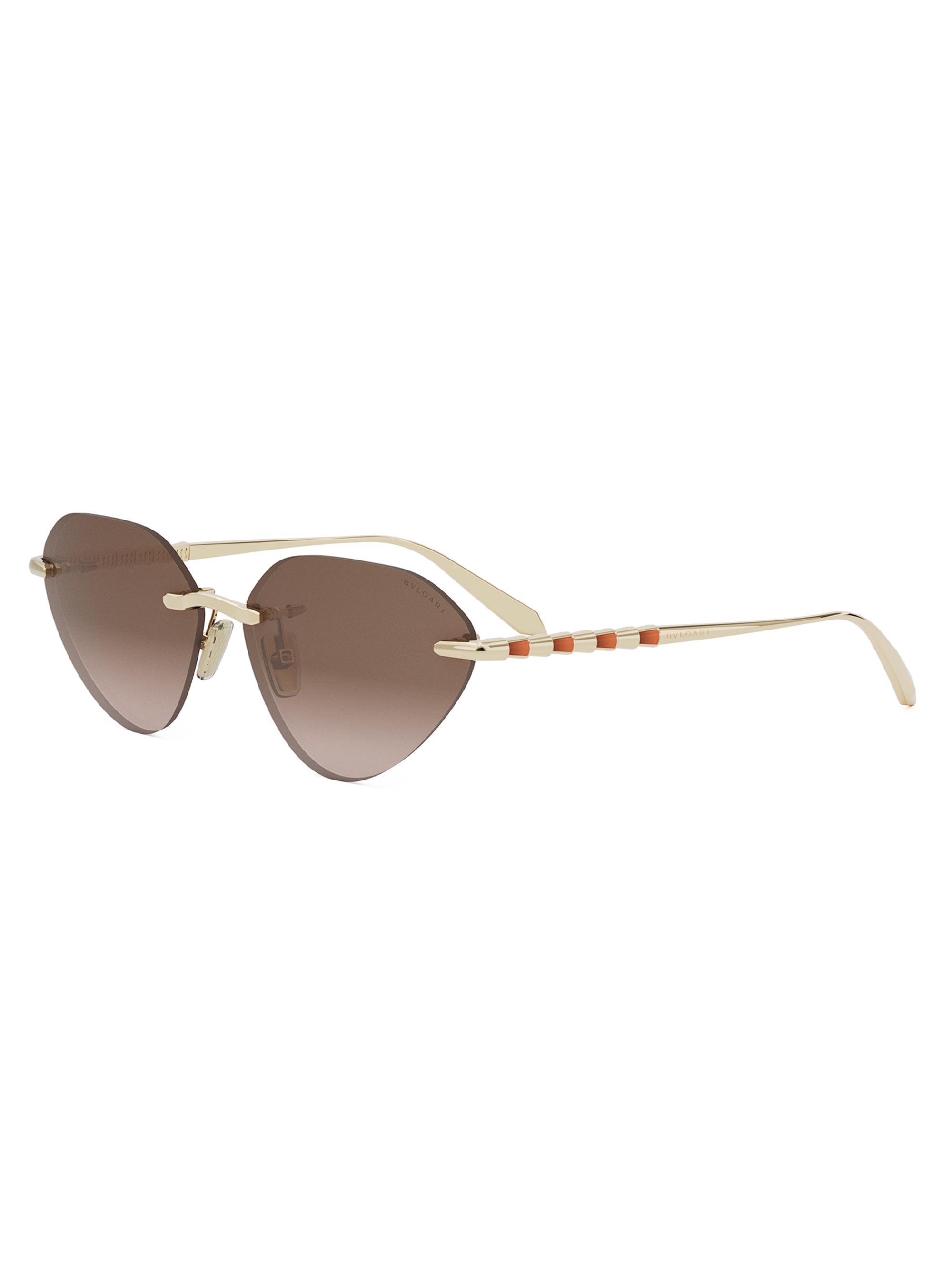 BVLGARI Women's Serpenti 59MM Cat-Eye Sunglasses - Gradient Brown Gold