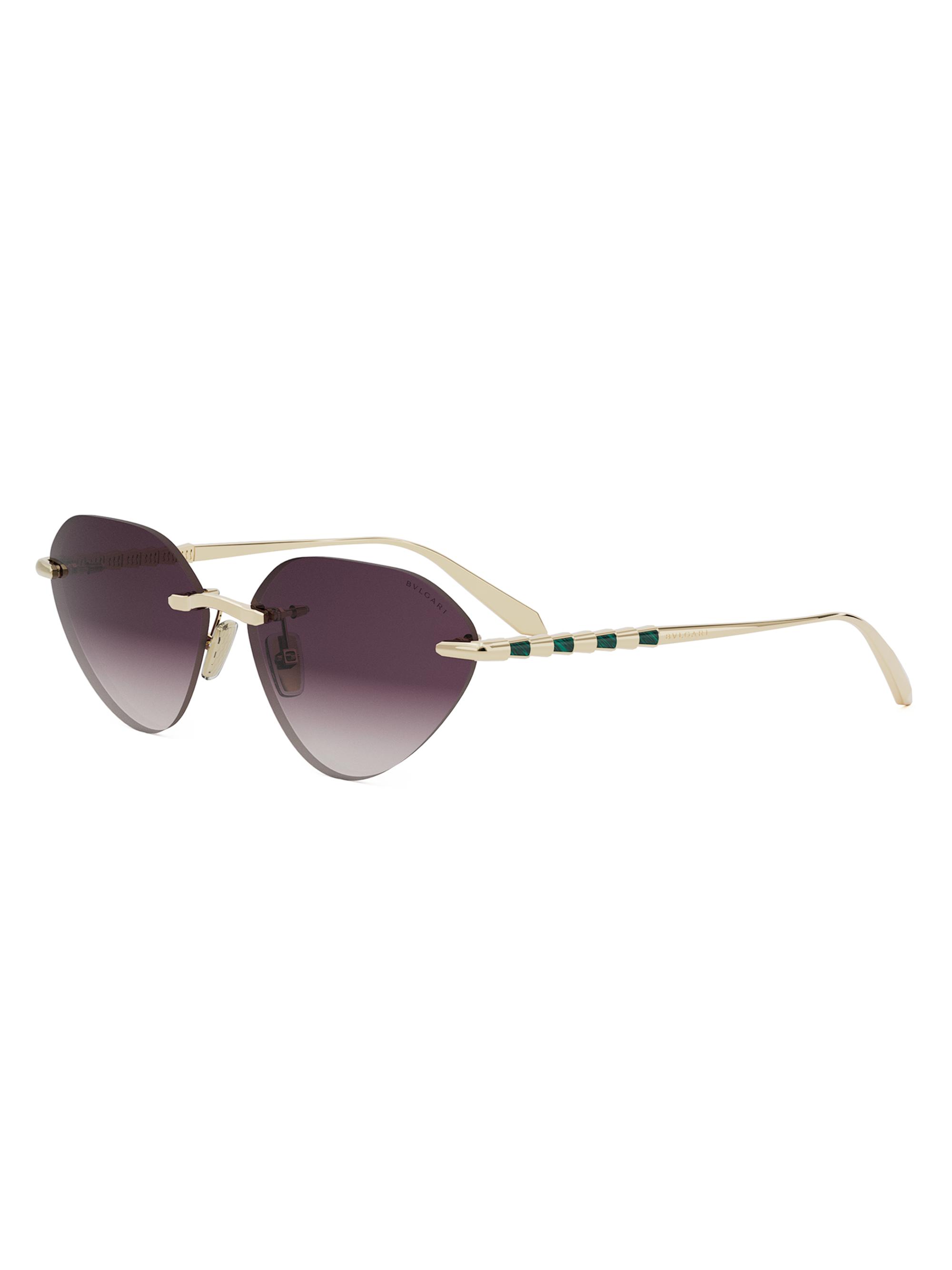 BVLGARI Women's Serpenti 59MM Cat-Eye Sunglasses - Gradient Violet Gold