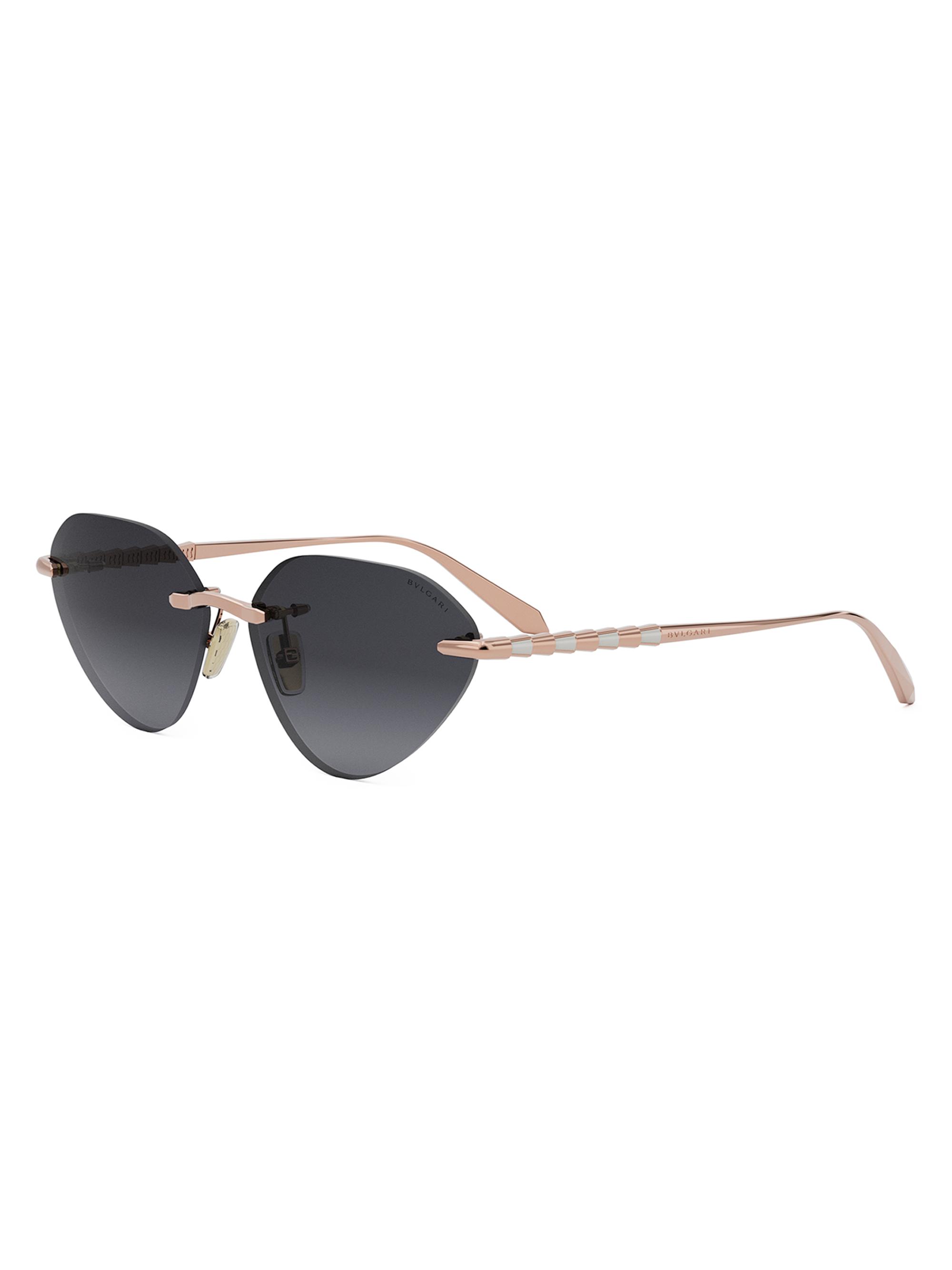 BVLGARI Women's Serpenti 59MM Cat-Eye Sunglasses - Grey Rose Gold