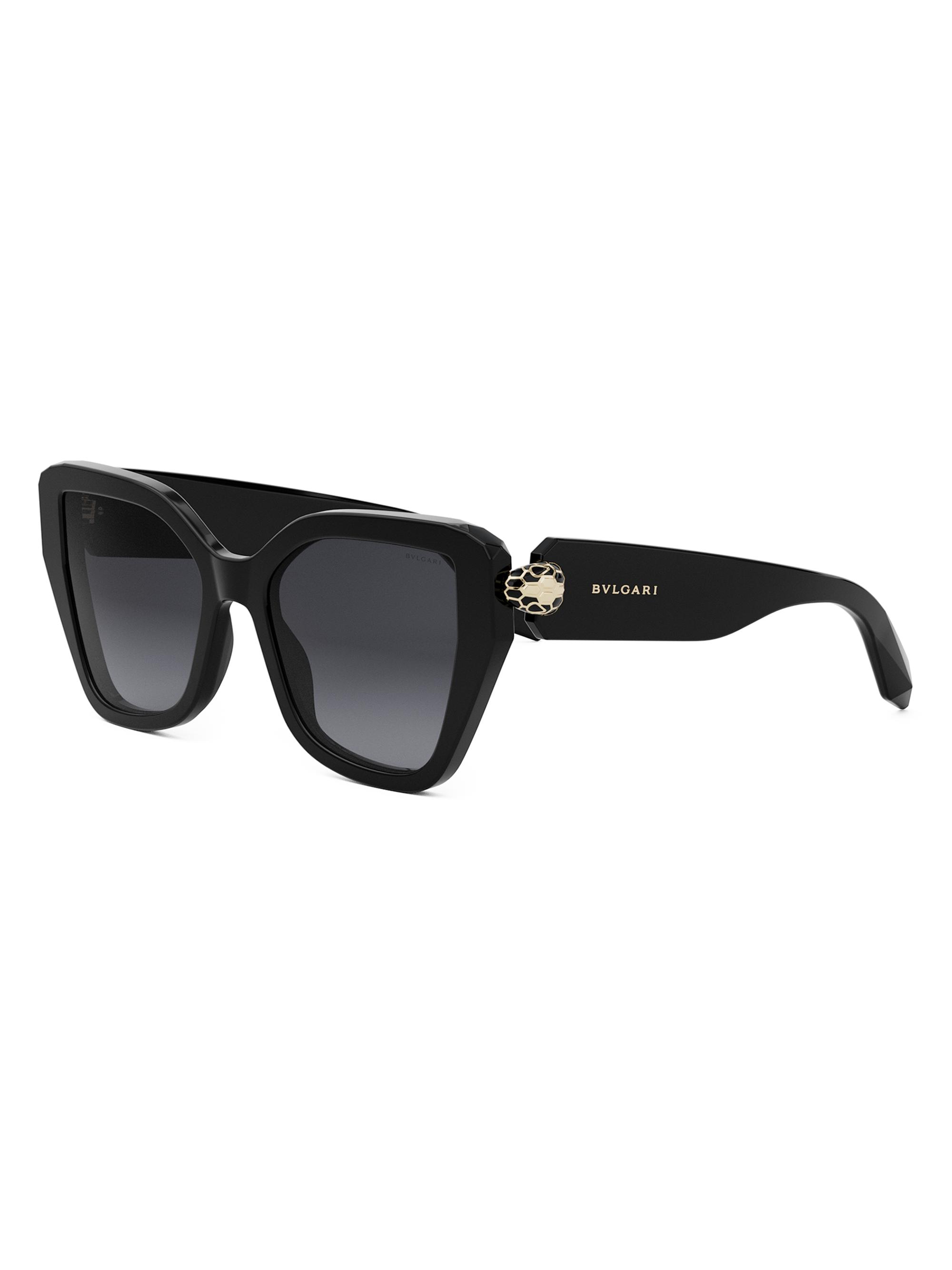 BVLGARI Women's Serpenti 53MM Butterfly Sunglasses - Gradient Black