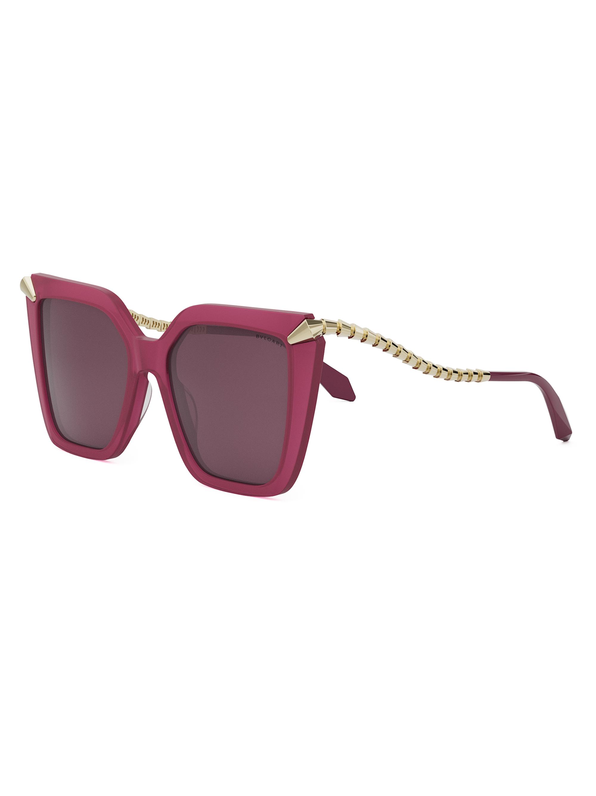 BVLGARI Women's Serpenti 55MM Butterfly Sunglasses - Purple Violet