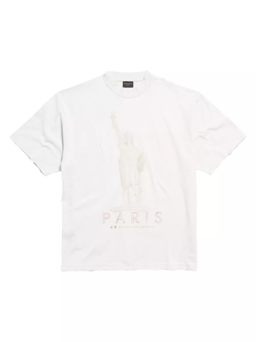 Shop Balenciaga Paris Liberty Medium Fit T-Shirt | Saks Shop Balenciaga Paris Liberty Medium Fit T-Shirt | Saks