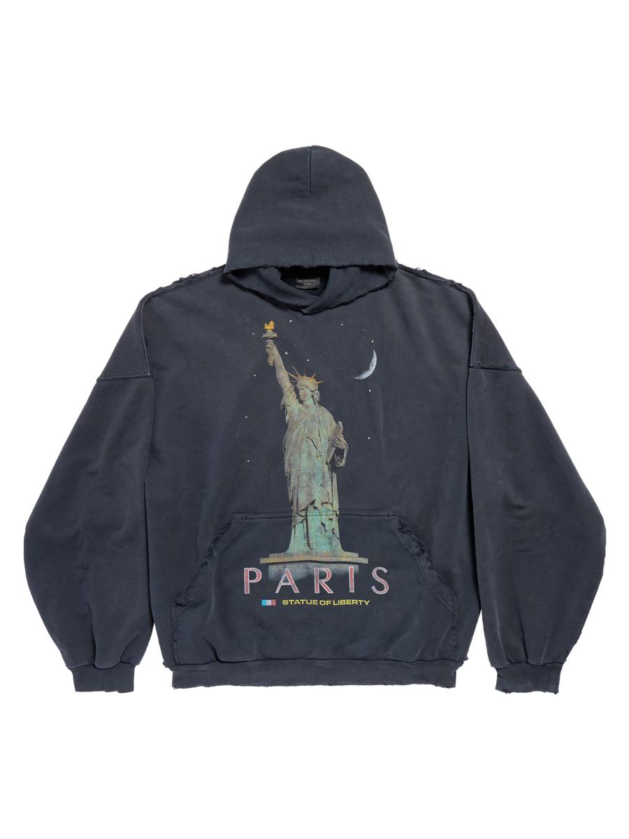 Shop Balenciaga Paris Liberty Hoodie Oversized | Saks Fifth Shop Balenciaga Paris Liberty Hoodie Oversized | Saks Fifth