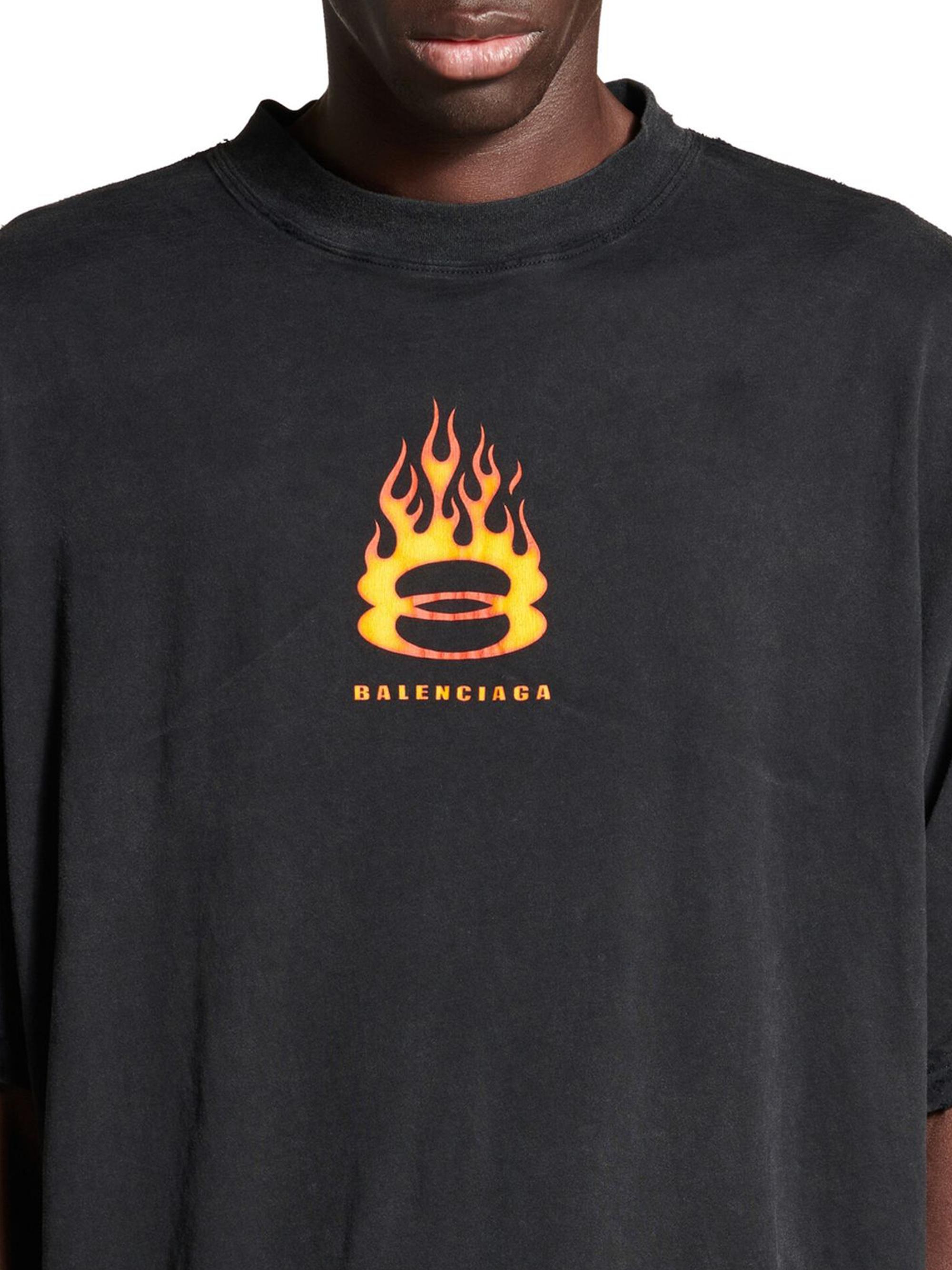 Balenciaga Burning Unity Oversized T-Shirt | Saks Fifth Avenue