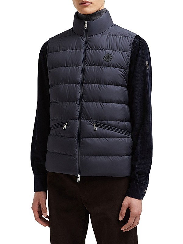 Shop Moncler Treompan Nylon Lightweight Puffer Down Vest Shop Moncler Treompan Nylon Lightweight Puffer Down Vest