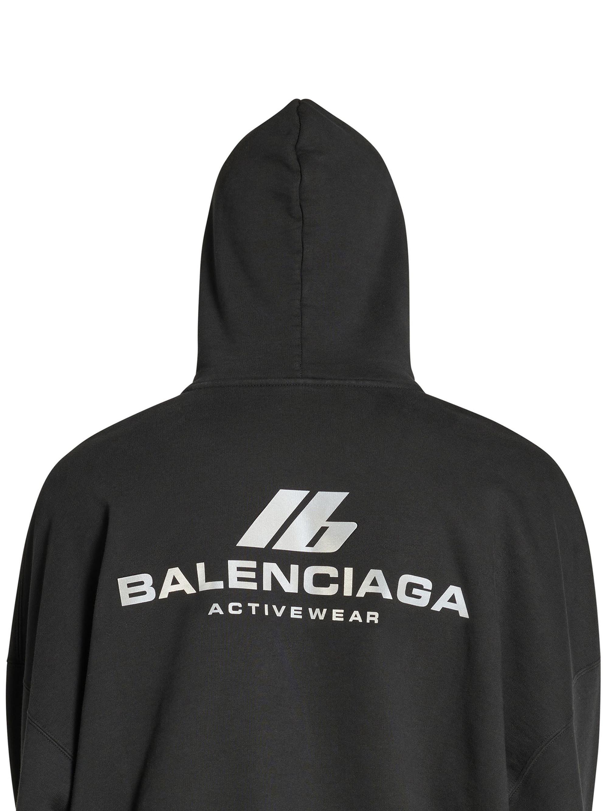 BALENCIAGA パーカー UNISEX BALENCIAGA Oversized Logo-Embroidered Cotton-Canvas Zip-Up