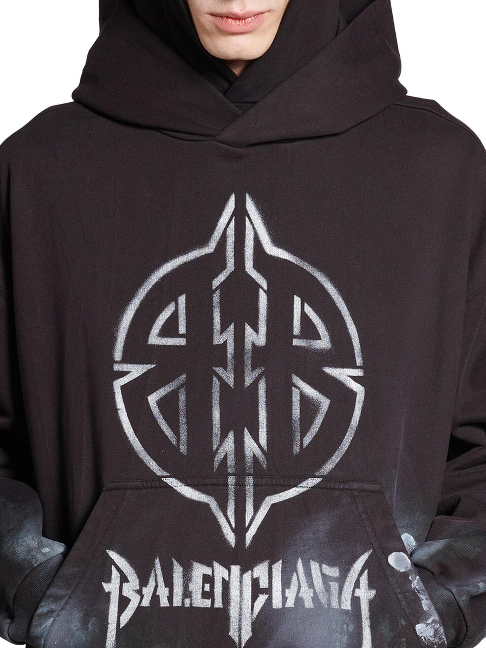 Balenciaga Metal BB Stencil Hoodie Medium Fit | Saks Fifth Avenue