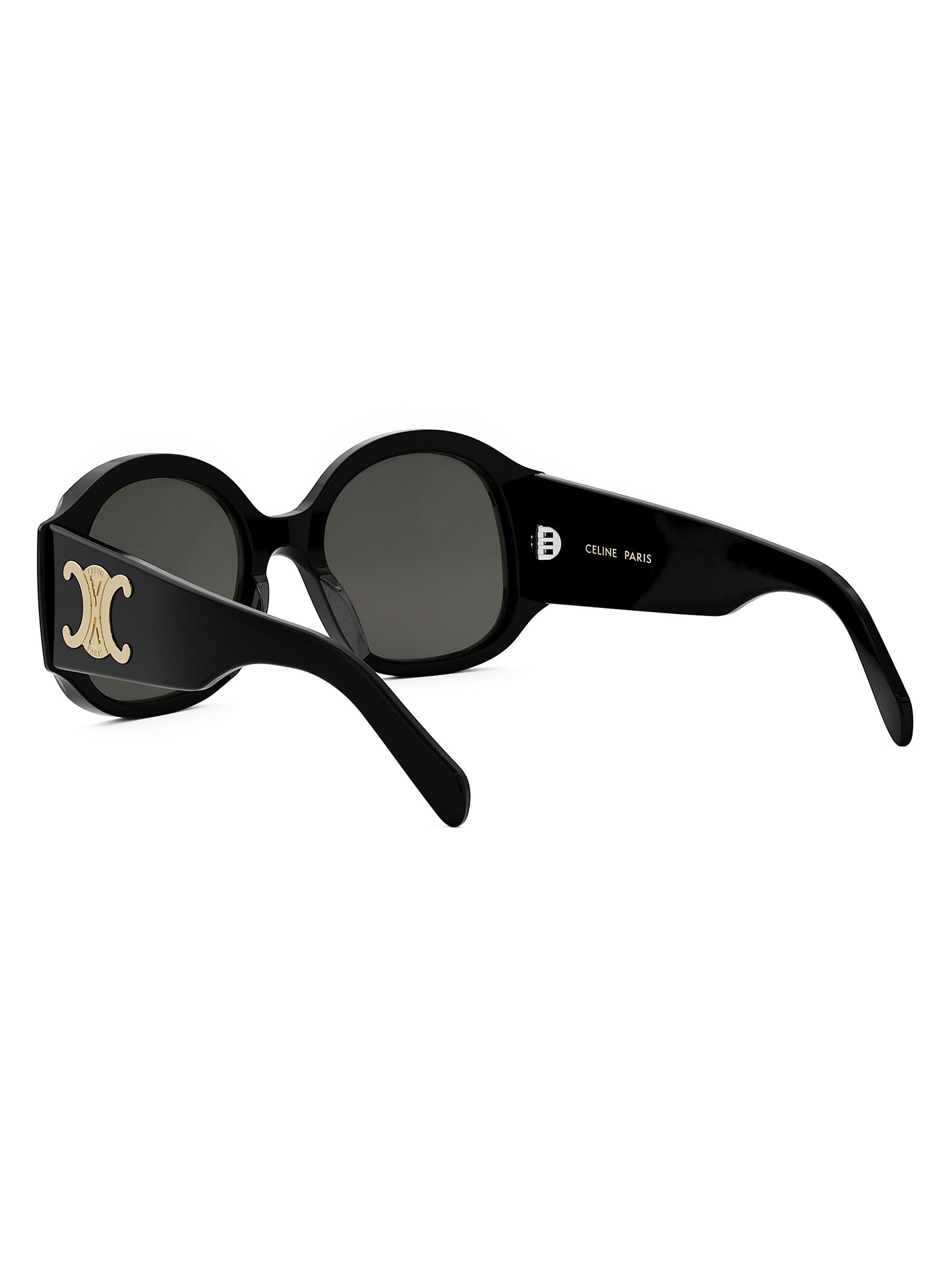 CELINE Maxi Triomphe 54MM Round Sunglasses | Saks Fifth Avenue