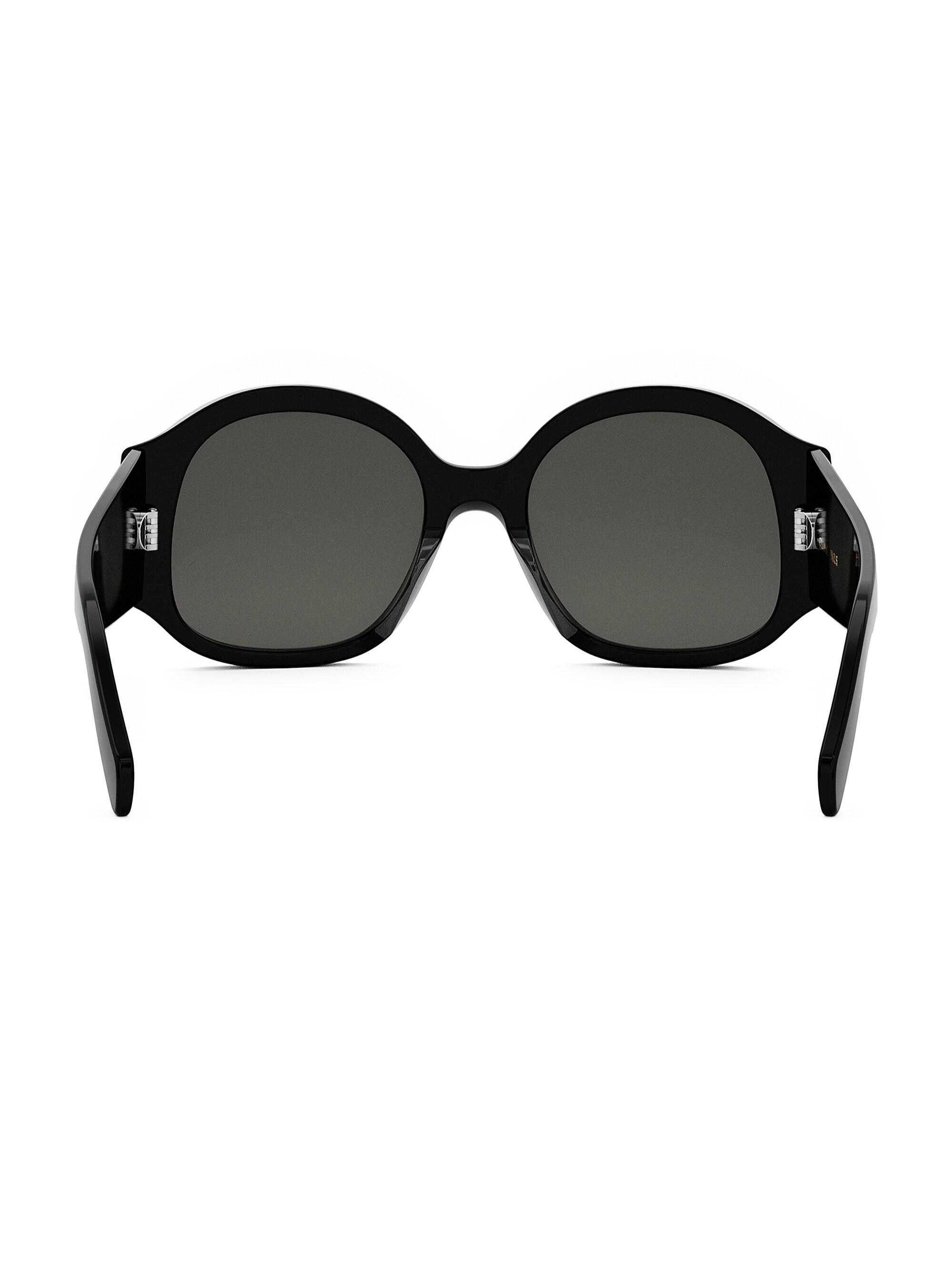 CELINE Maxi Triomphe 54MM Round Sunglasses | Saks Fifth Avenue