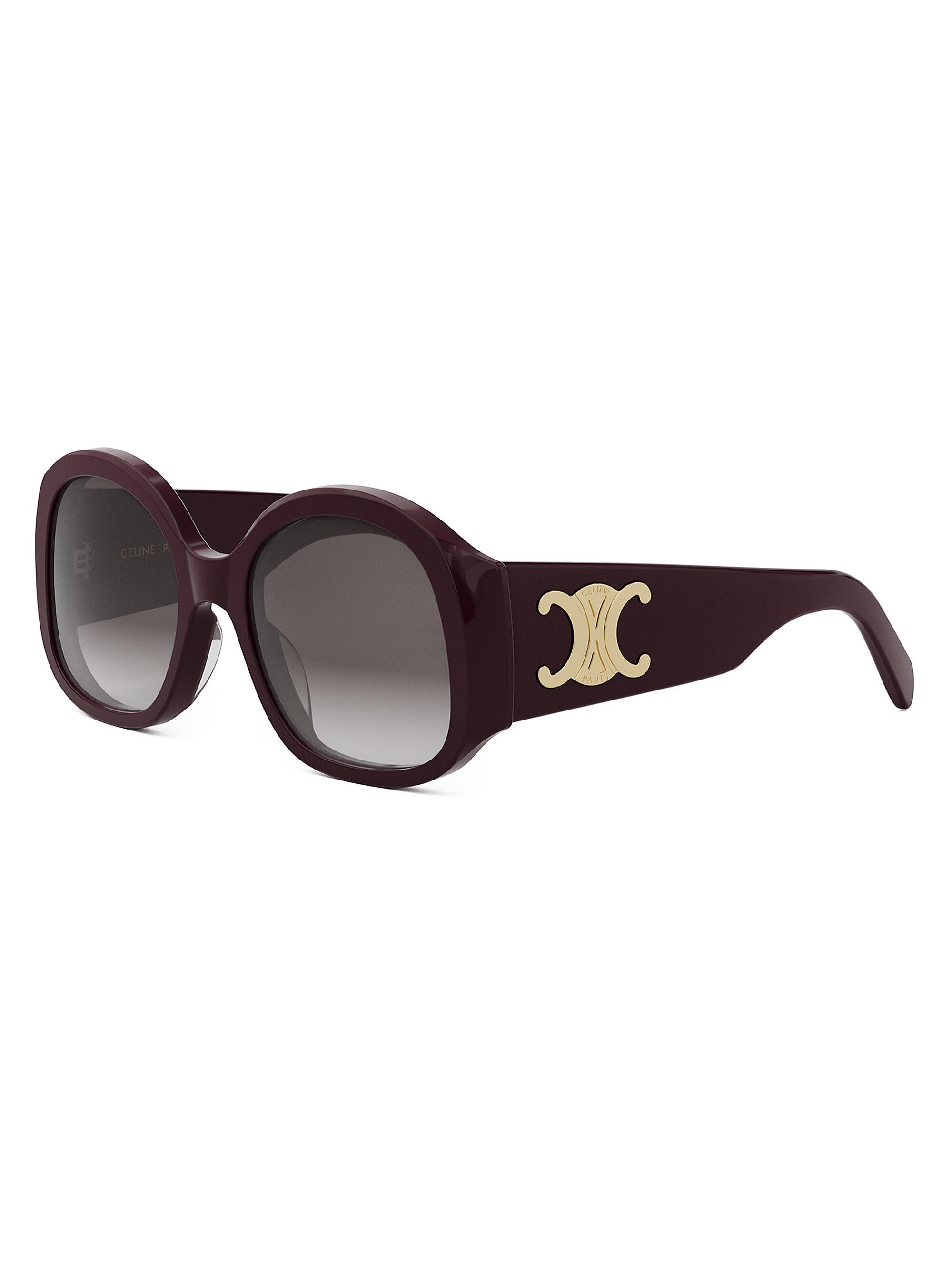 CELINE Triomphe 52MM Oval Sunglasses | Saks Fifth Avenue
