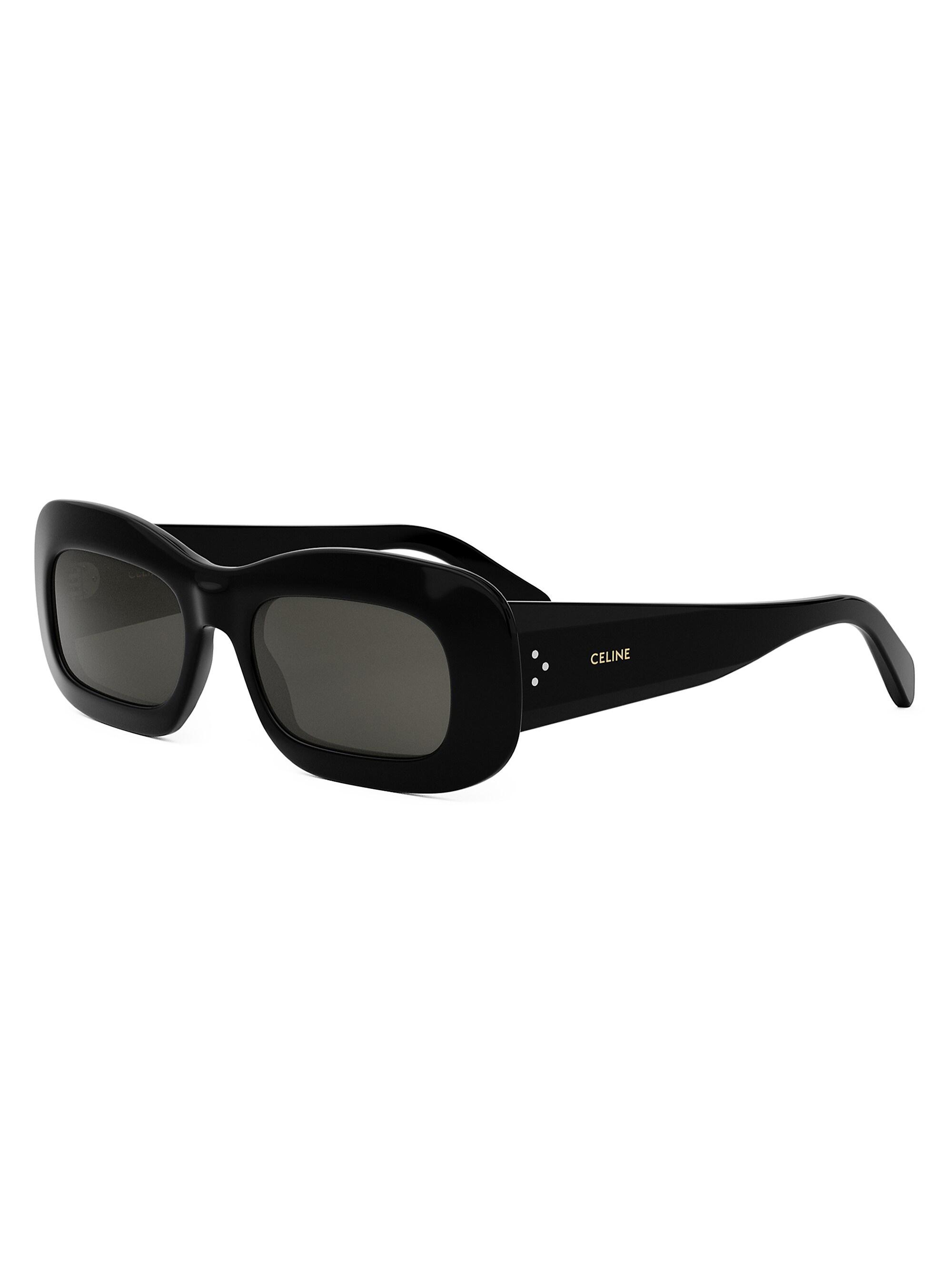 CELINE Three Dots 53MM Rectangular Sunglasses | Saks Fifth Avenue