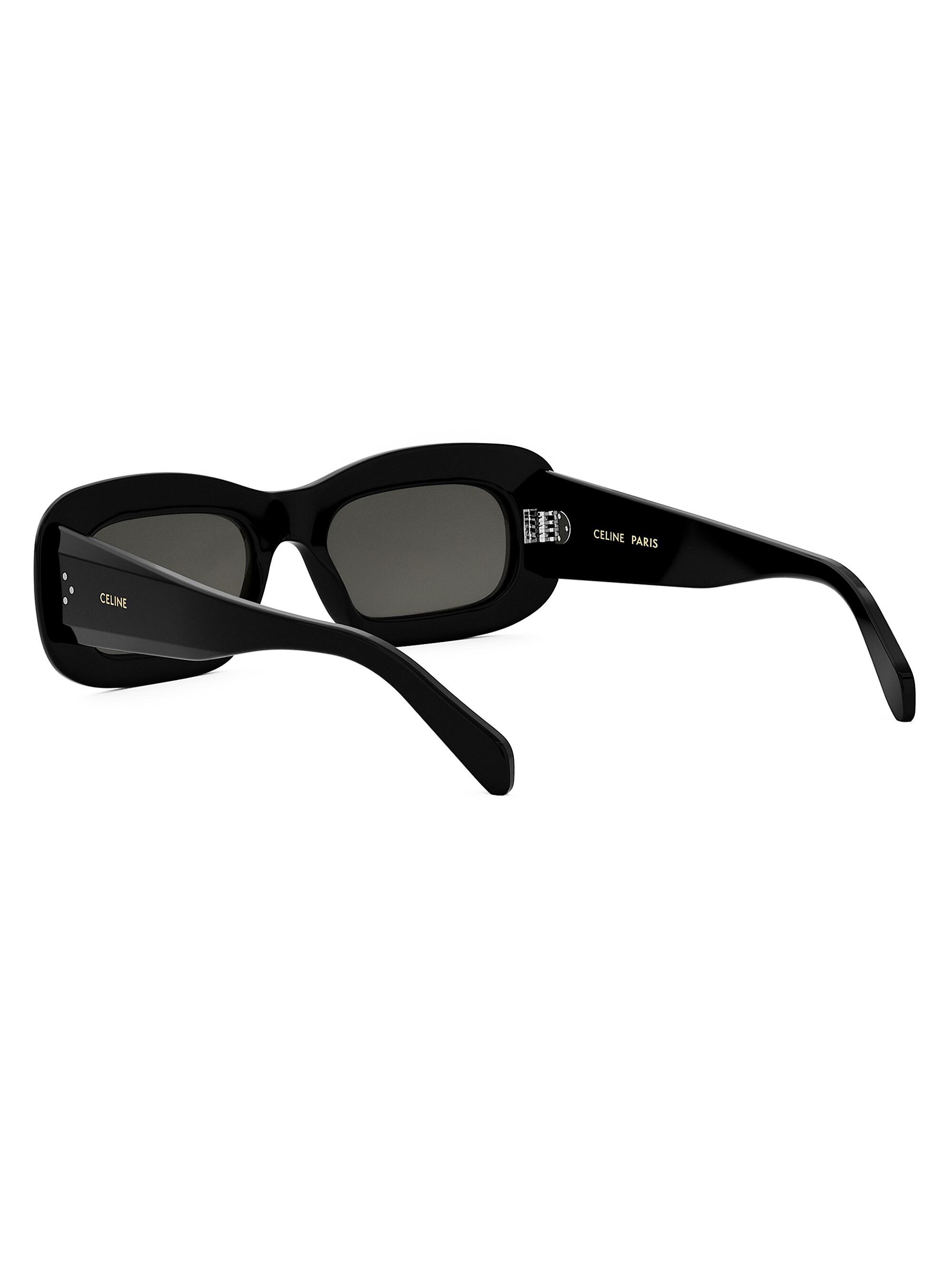 CELINE Three Dots 53MM Rectangular Sunglasses | Saks Fifth Avenue