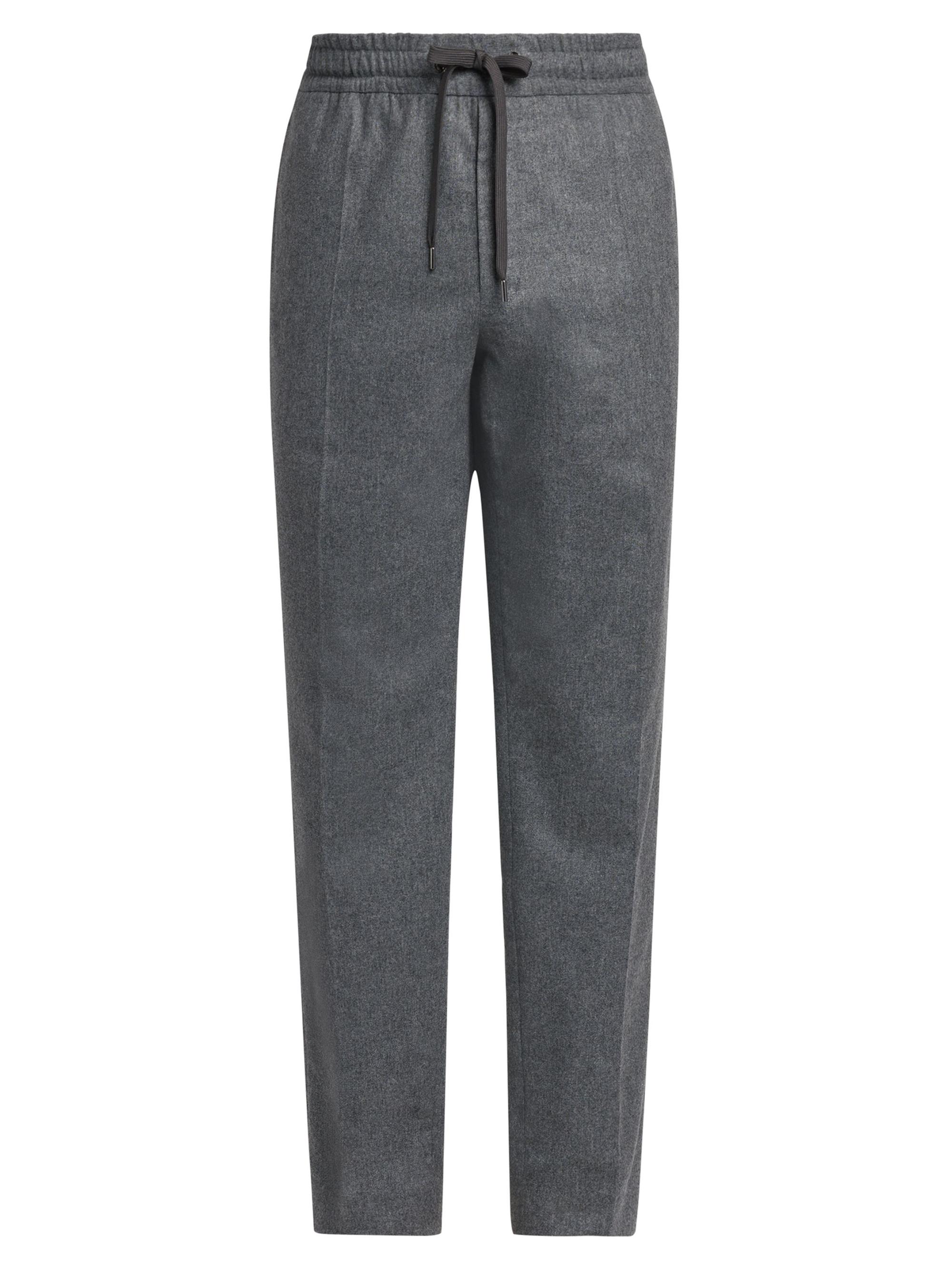 Moncler Men's Sportivo Nylon & Cashmere Drawstring Jogging Pants - Gray