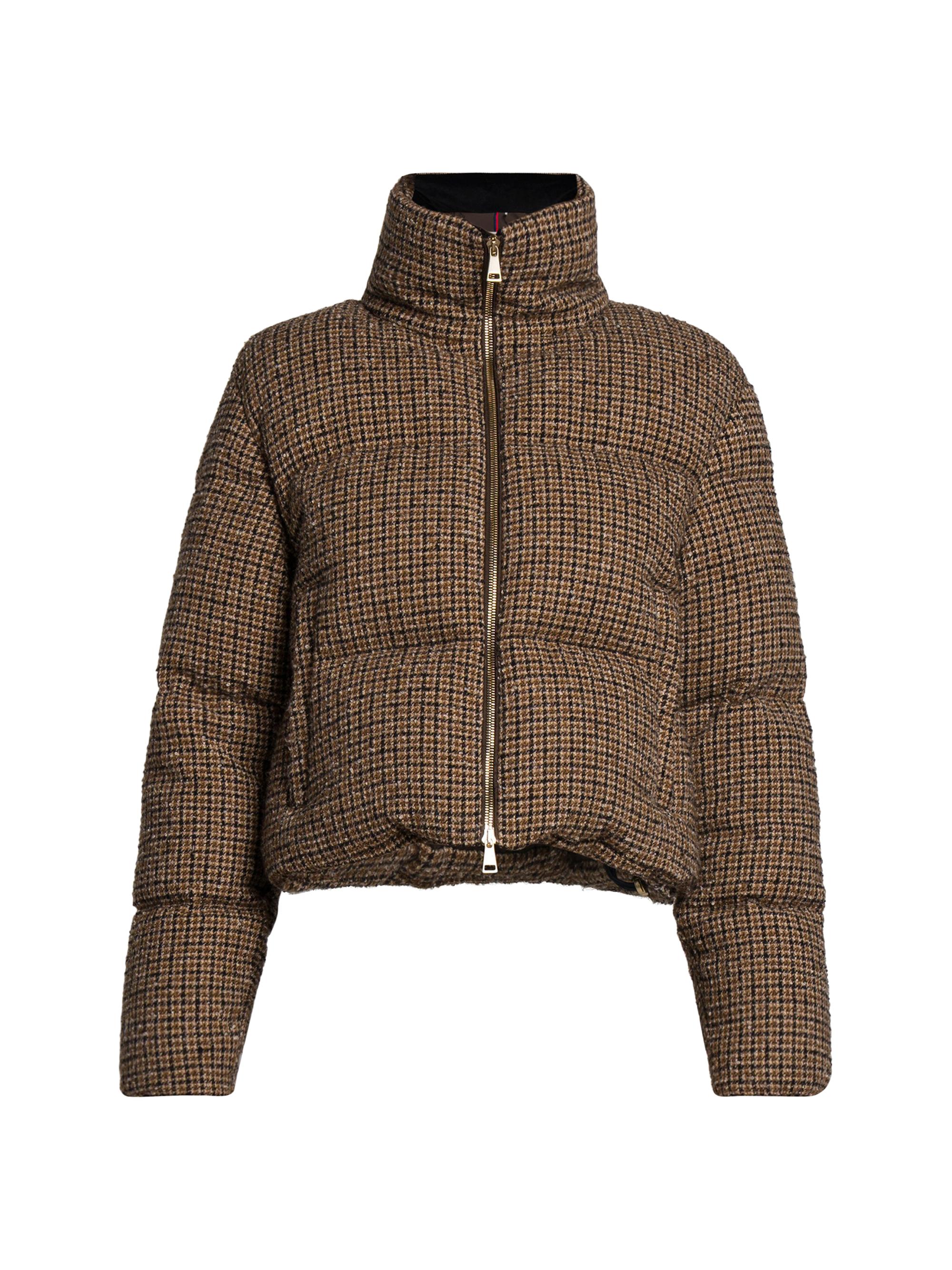 Moncler Women's Seboune Wool Check Boucle Jacket