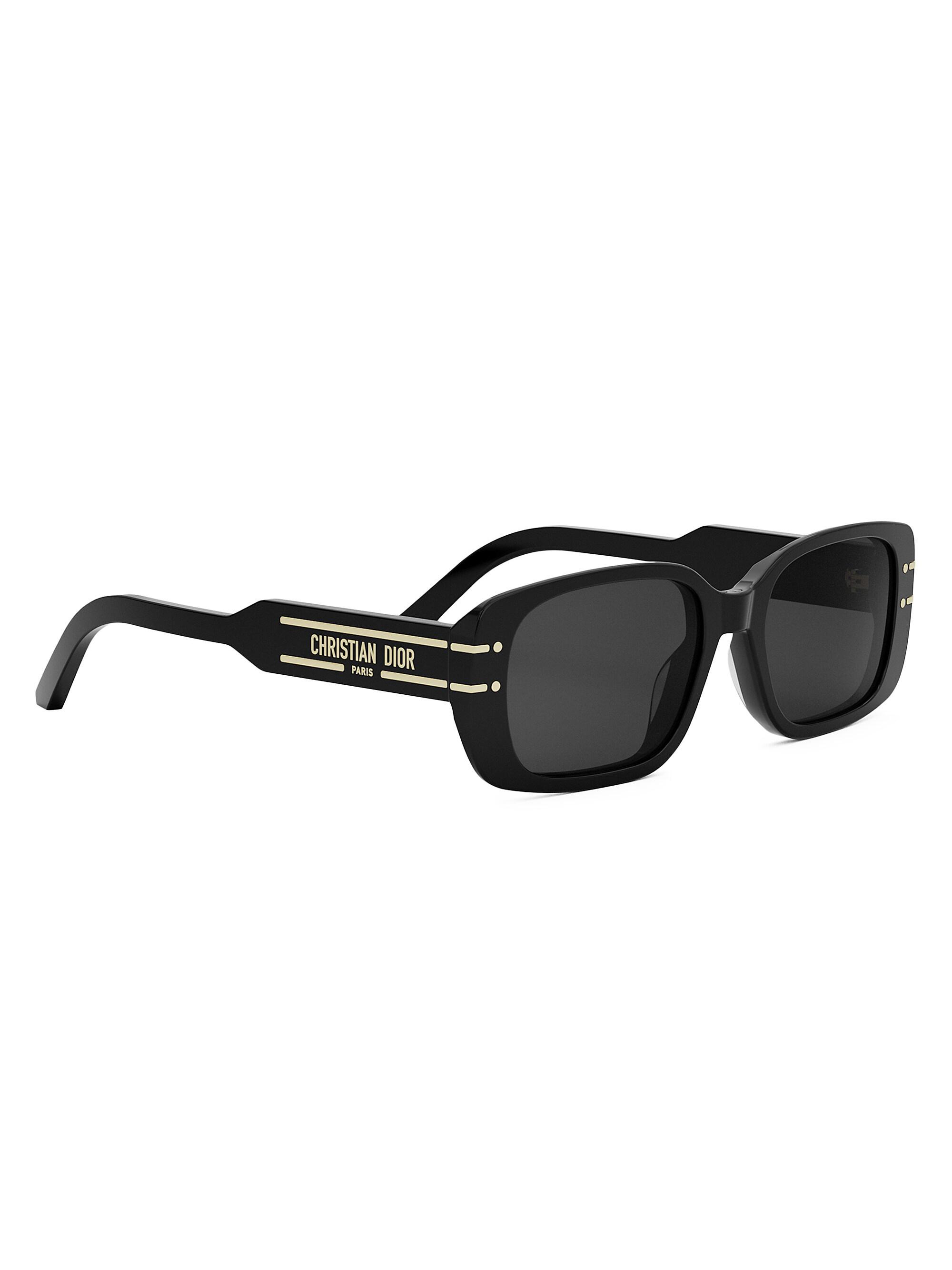 Christian Dior sunglasses ラインストーン ブラック DIOR DiorSignature S12I 53MM Rectangular Sunglasses | Saks Fifth